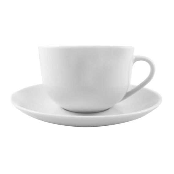 Aqua Ceramic White Cup and Saucer 6pc Set 27795