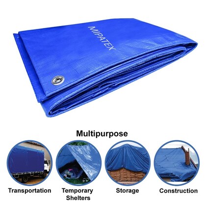 Tarpaulin 3x6m PVC 550gsm Extra Heavy Duty All Purpose Waterproof Cover