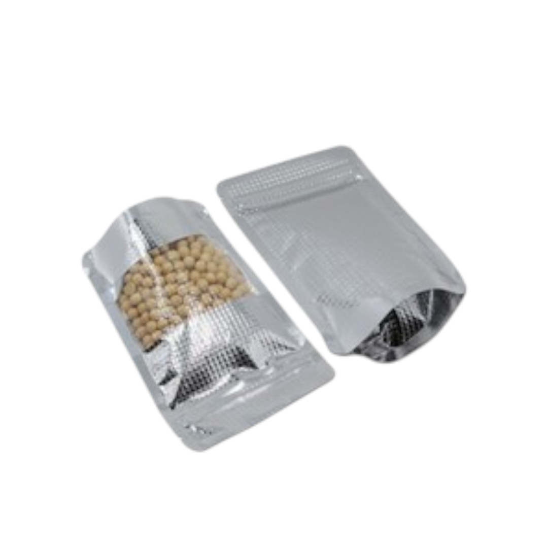 Aluminium Metalized Zip Lock Resealable Foil Bags with Window