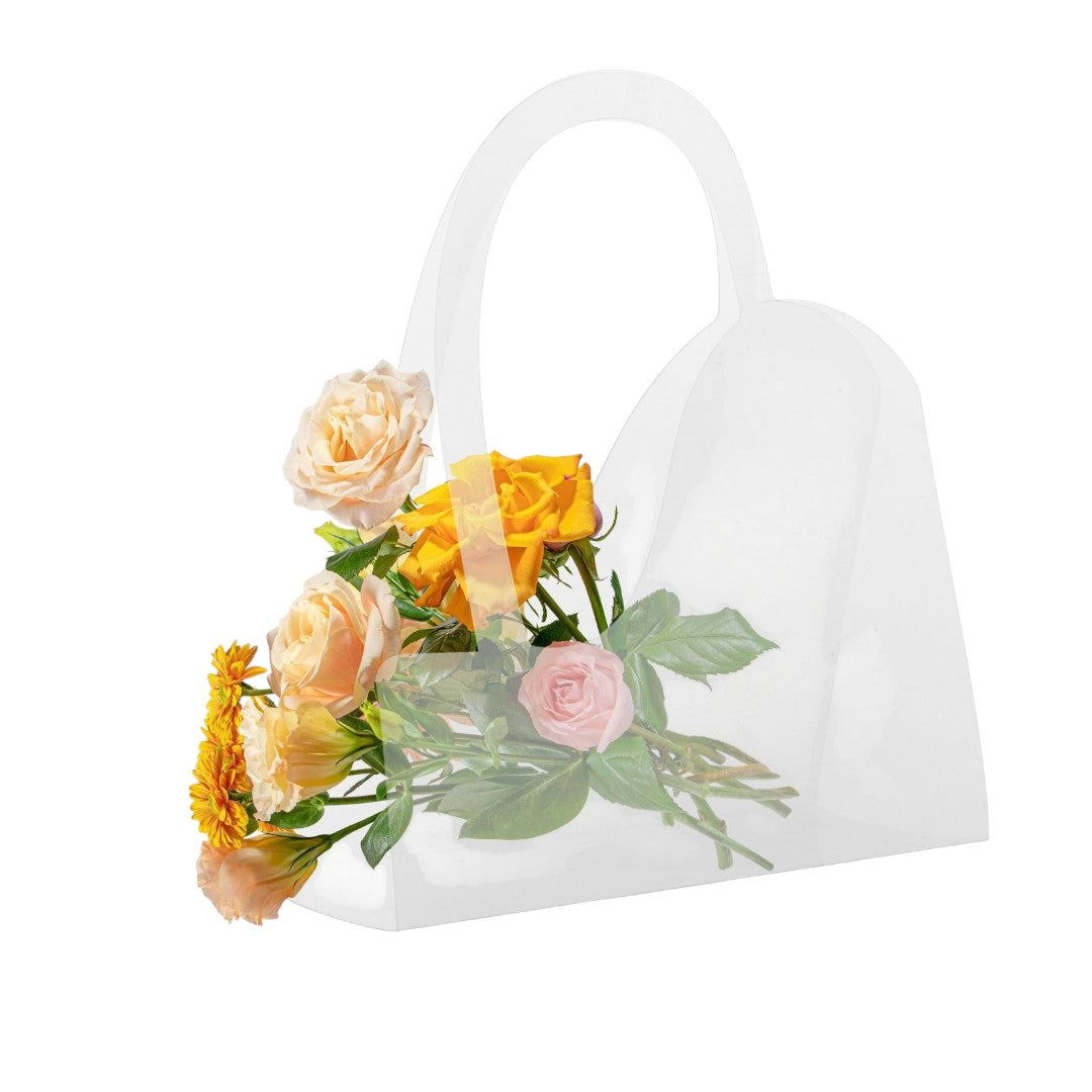 PVC Flower Bouquet Gift Bags Clear with Handle 78x30cm
