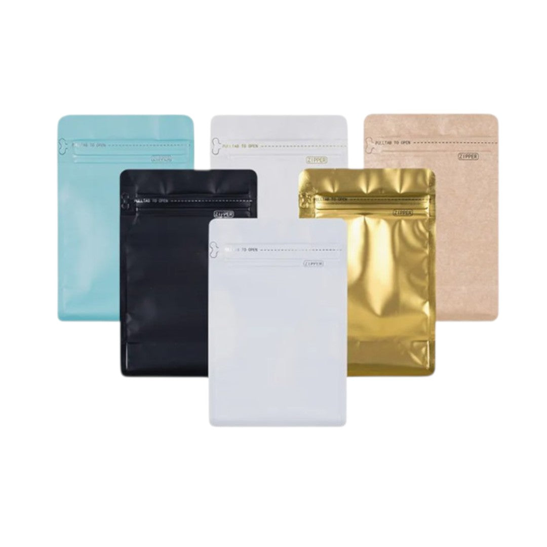 Aluminium Metalized Stand-up Coffee Bean Pouch Bag Side Gusset with Flat Bottom - Vacuum Seal Pull-tab with Air Valve Resealable 10Pack