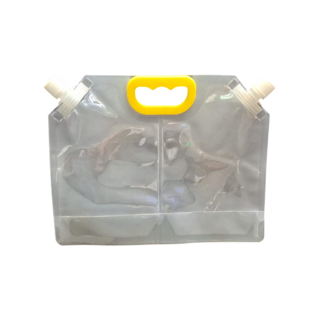 Stand-Up Beverage Carry Pouch Bag Clear 2L Food Grade with Double Side Spout 26x20.5+8cm