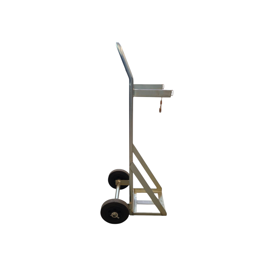 Single Glass Steel Trolley Metal Zinc 1010Hx280W