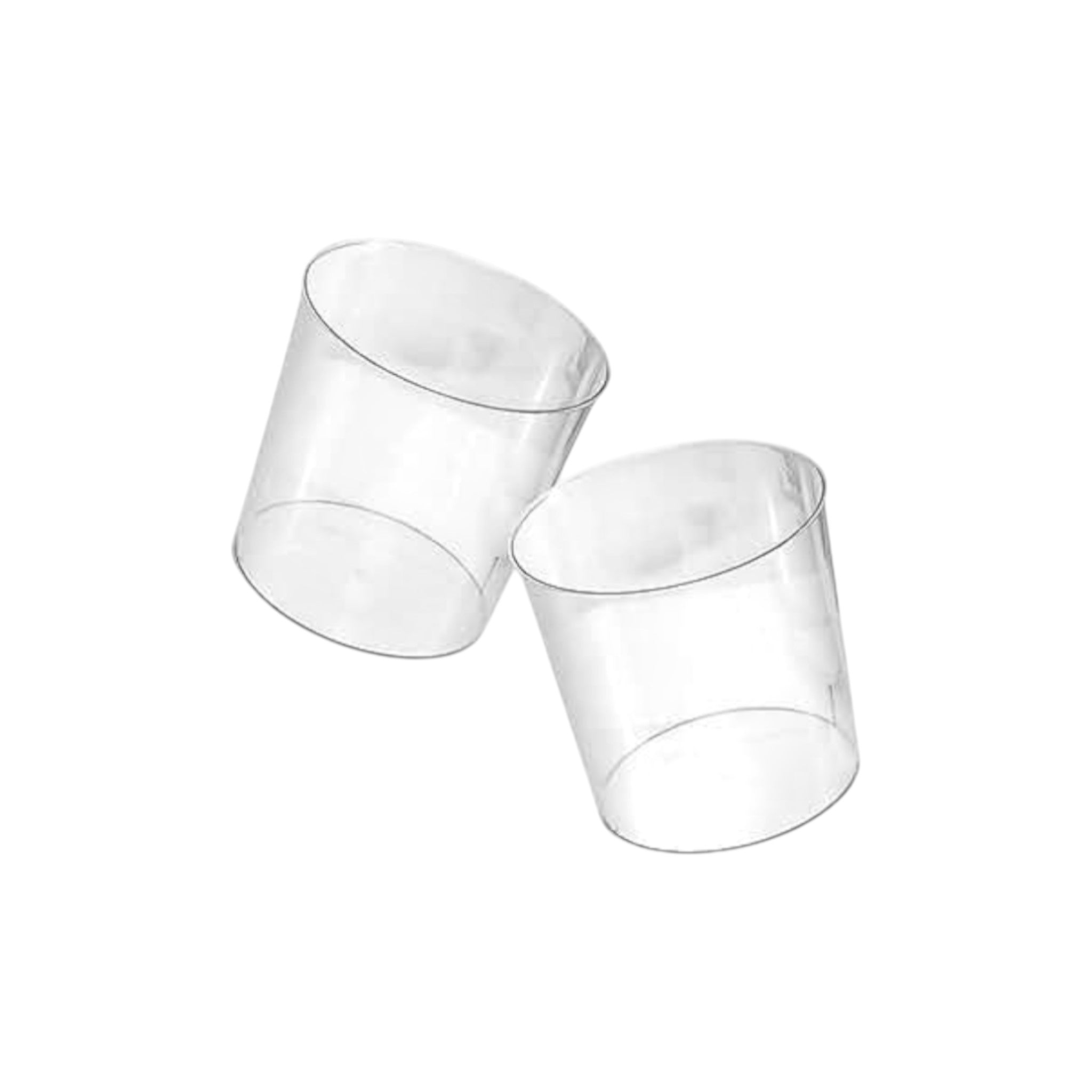 Acrylic Plastic Mini Open-Top Reusable Dessert Cups 10Pcs 4.5cmx4.5cm