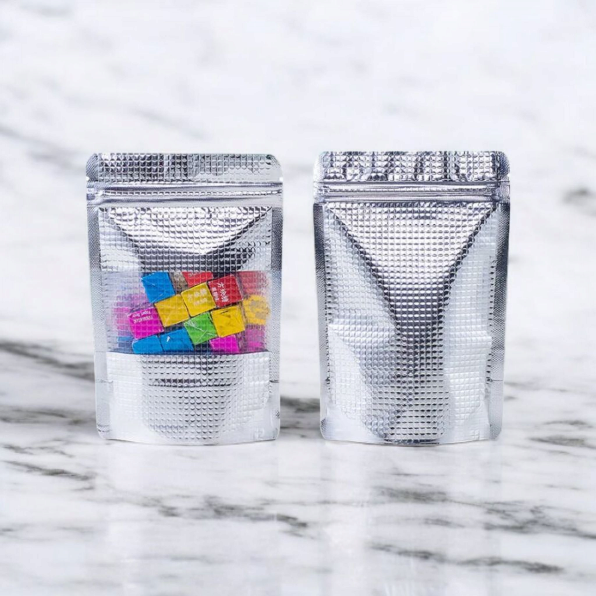 Aluminium Metalized Zip Lock Resealable Foil Bags with Window