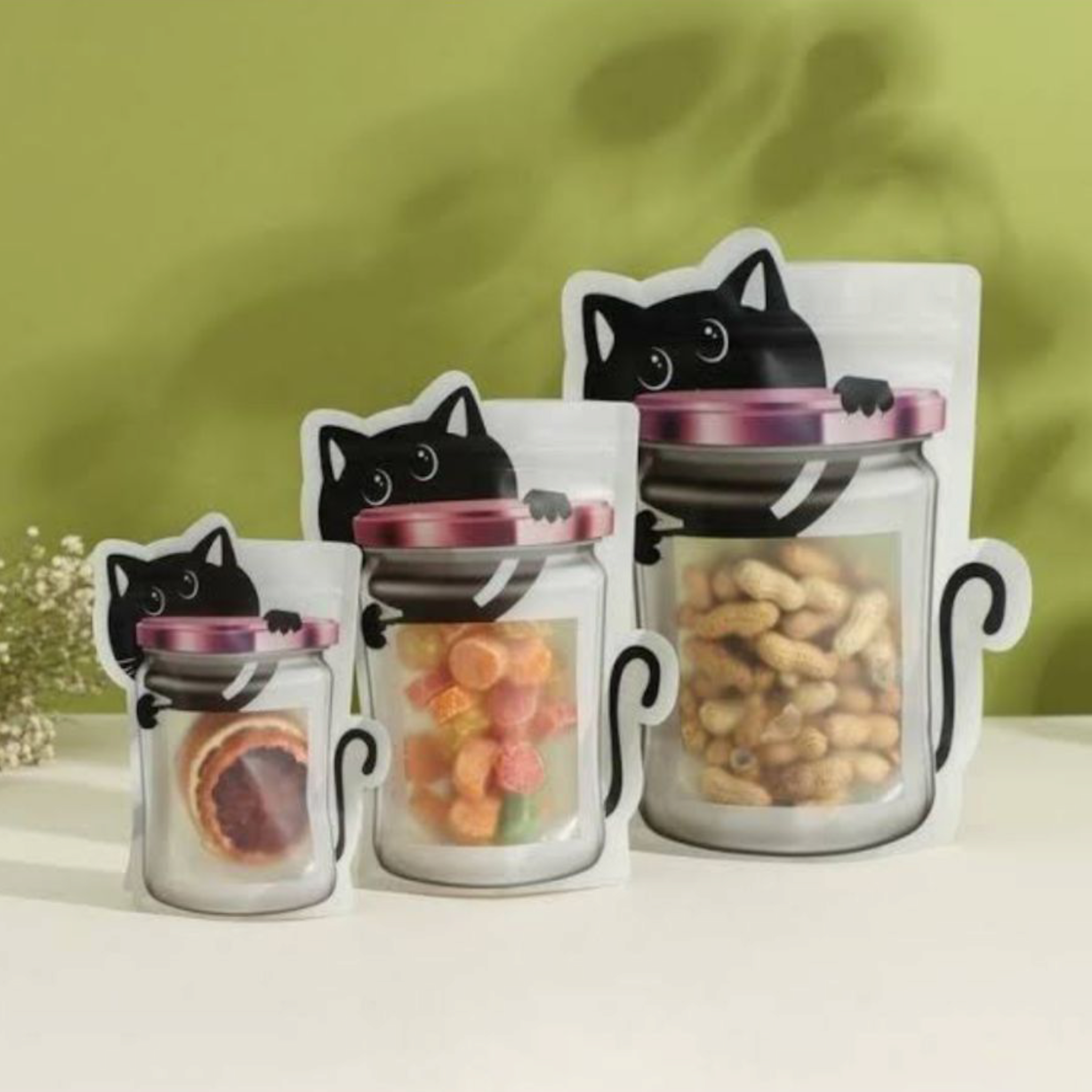 Food Saver Zip Lock Pouch Bag 15.4x20cm Stand-Up Mason Jar Shaped Resealable Storage Packaging 1pc