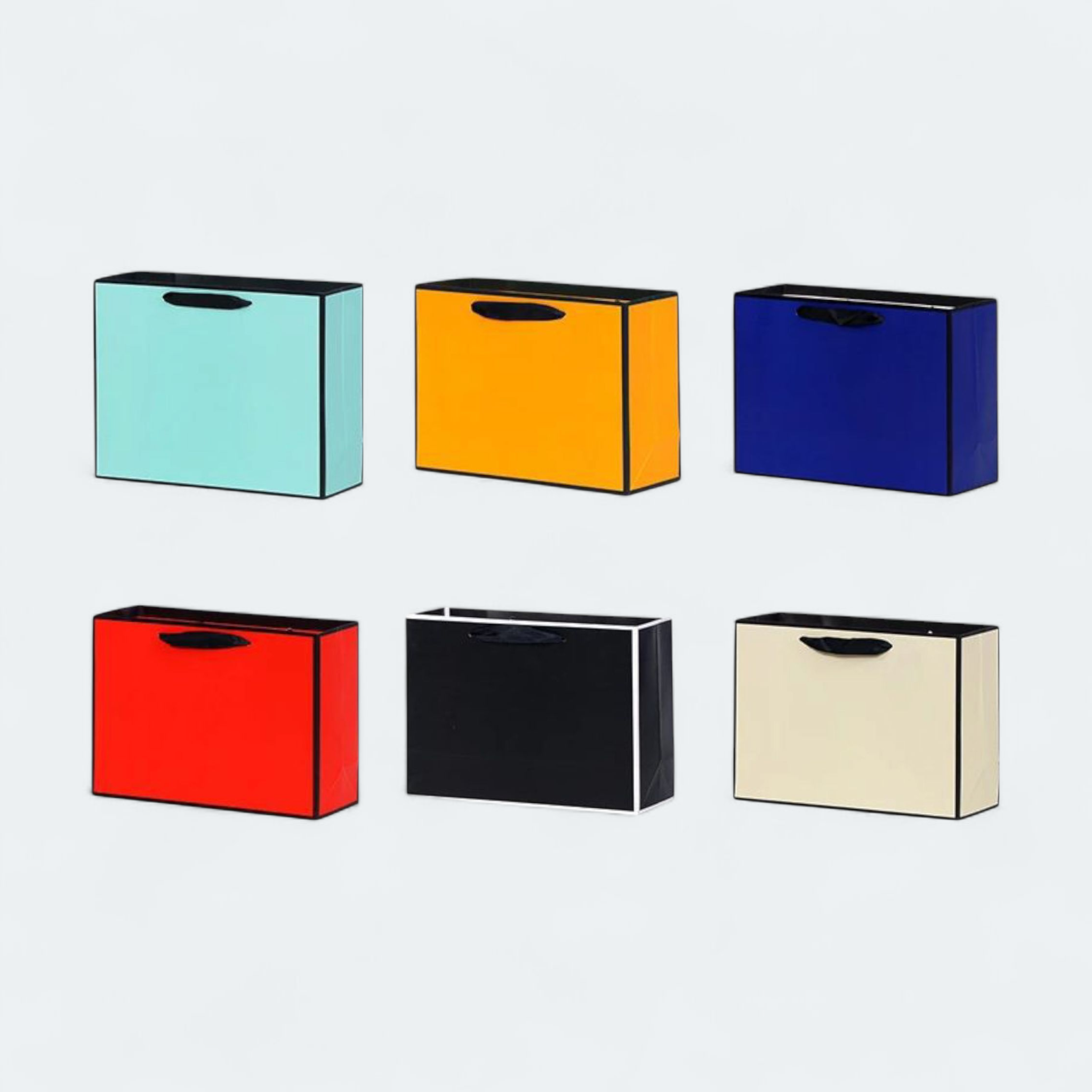 Gift Boutique Shopping Paper Bag With Black Border lines