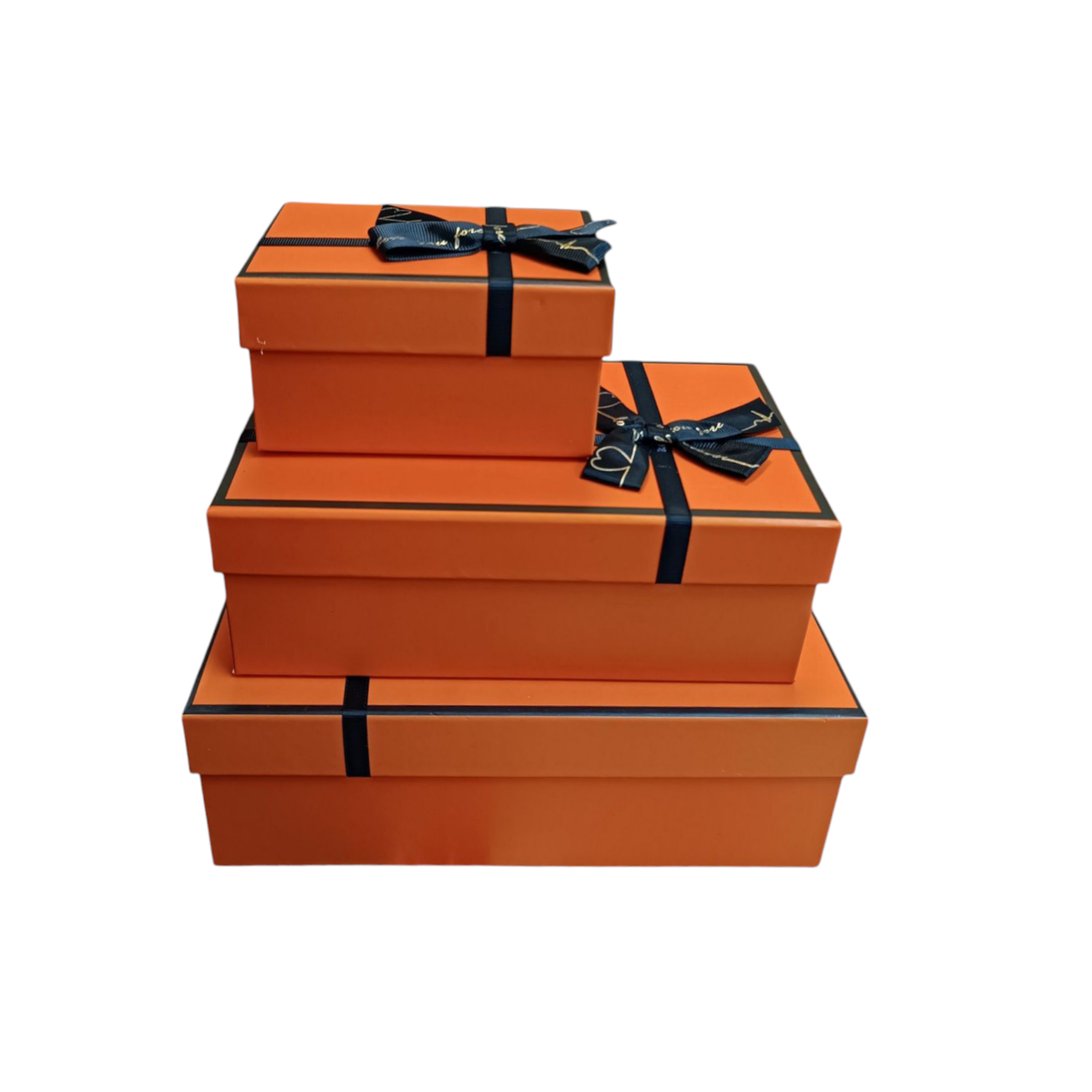 Nested Luxury Bow Gift Box 3pc Set