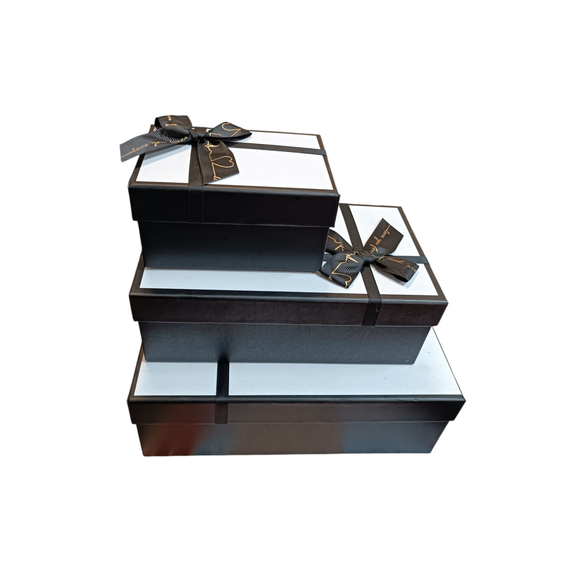 Nested Luxury Bow Gift Box 3pc Set