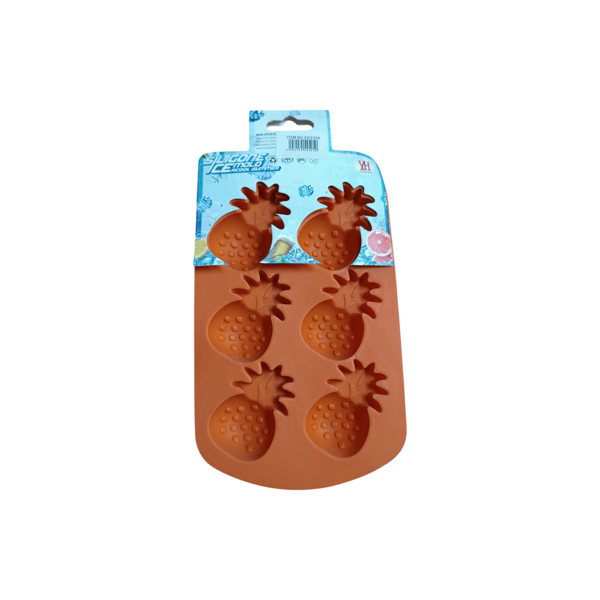 Silicone Ice Tray Pineapple Mould 6-Cavity