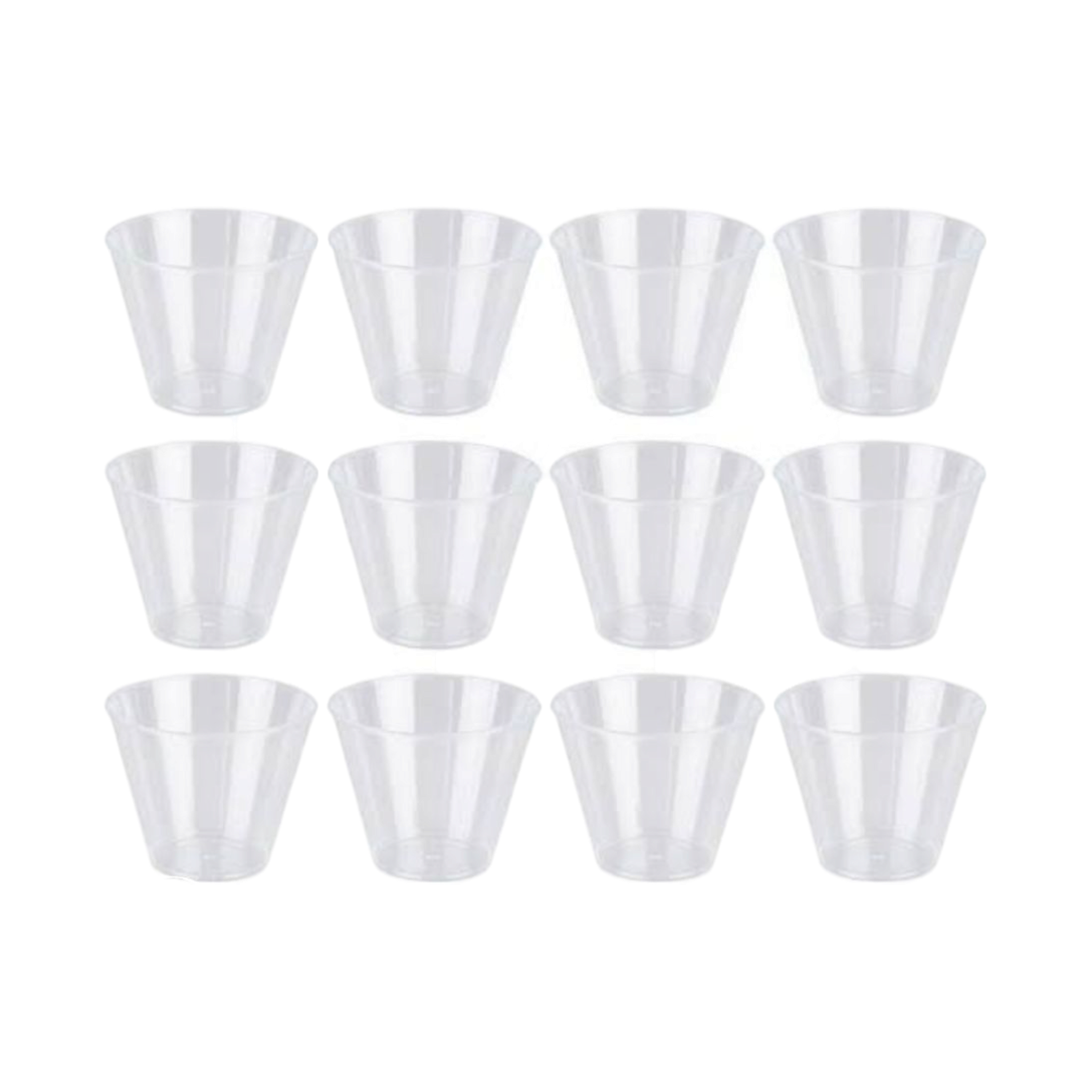Acrylic Plastic Reusable Dessert/Drinking Cups 260ml 10pack