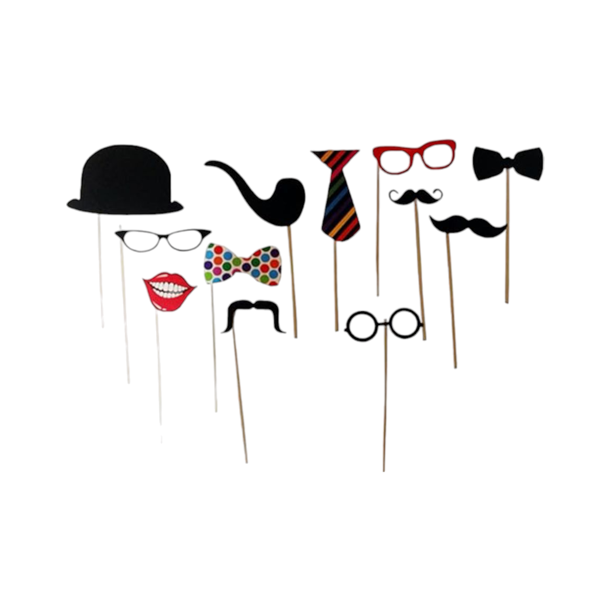 Photo Props Glasses & Mustache 12pcs