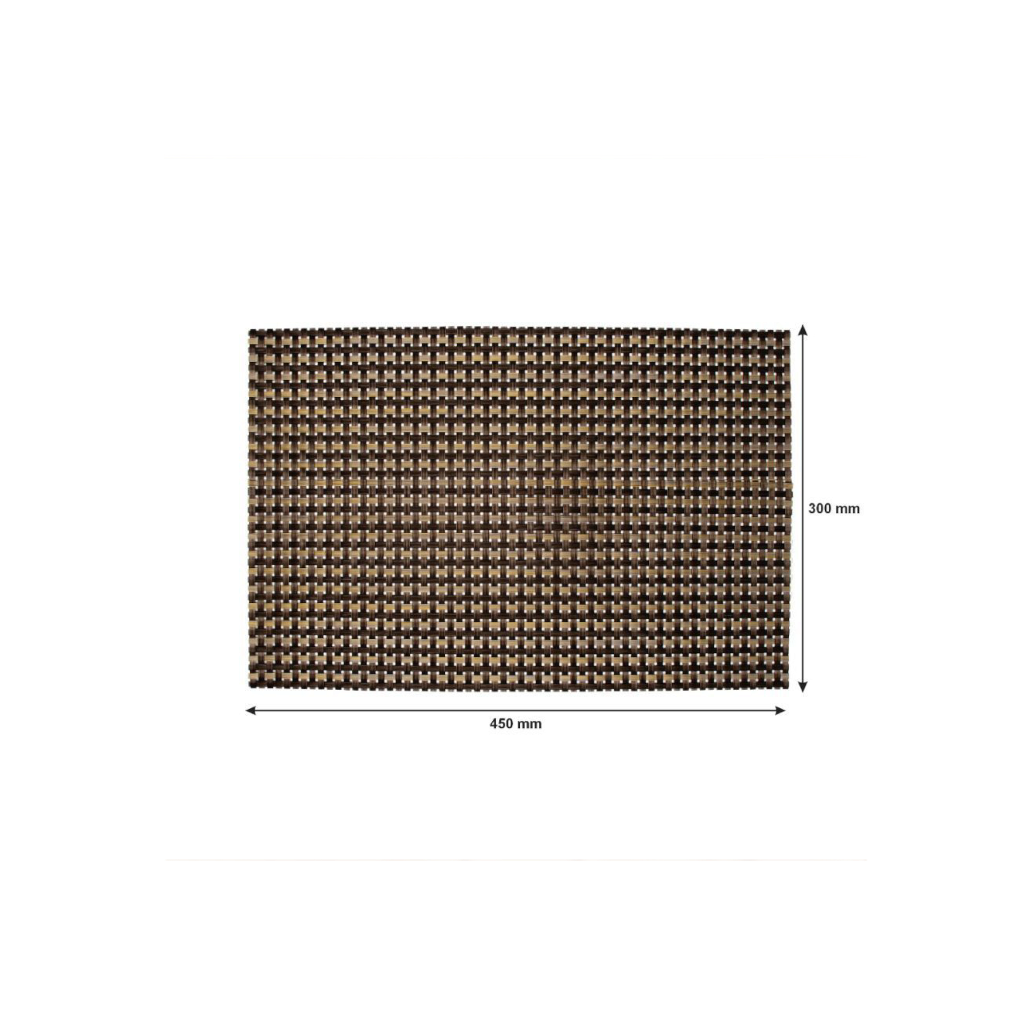 Regent PVC Woven Place Mat Gold/Black/Grey 30x45cm