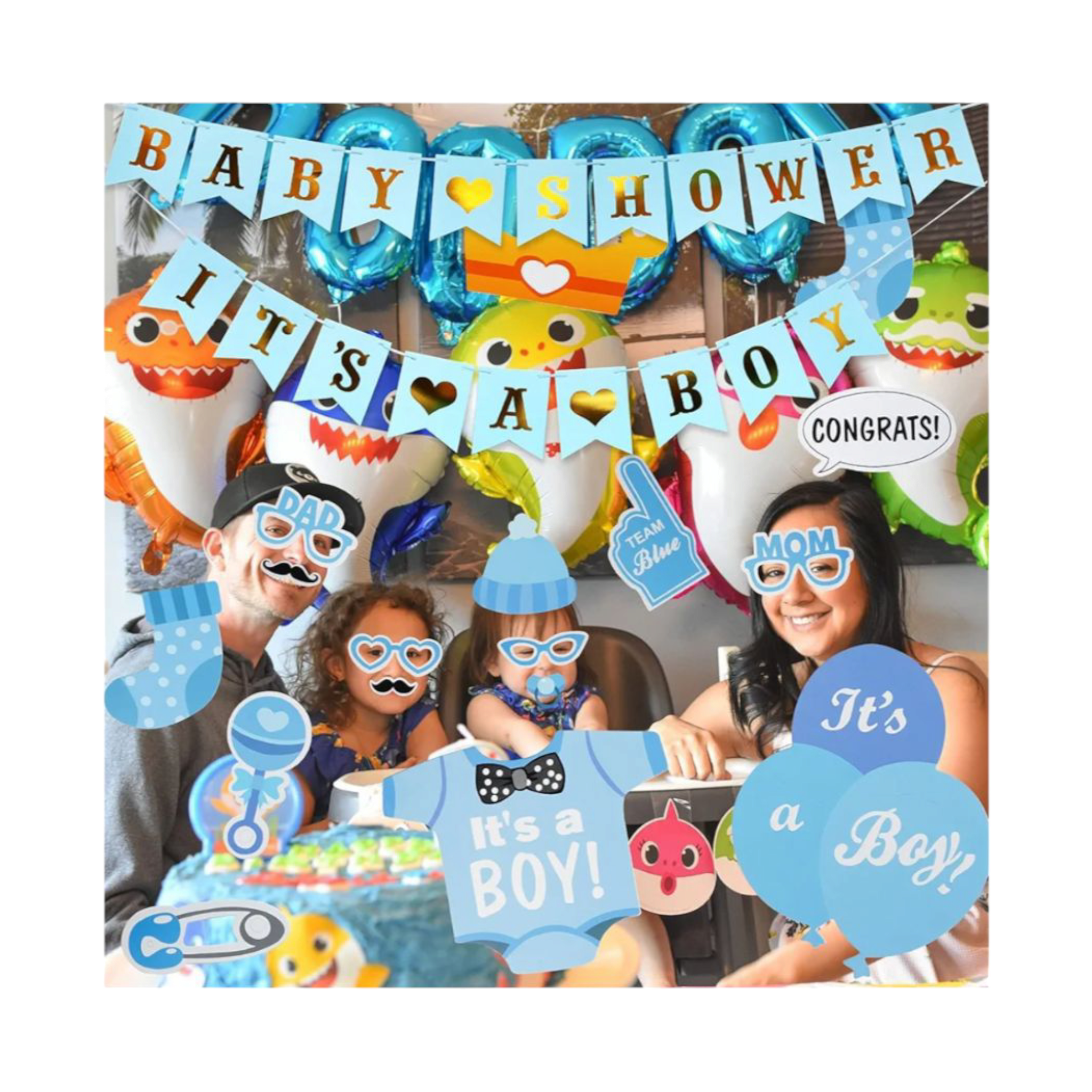 Party Props It's a Boy Baby Shower 20pcs