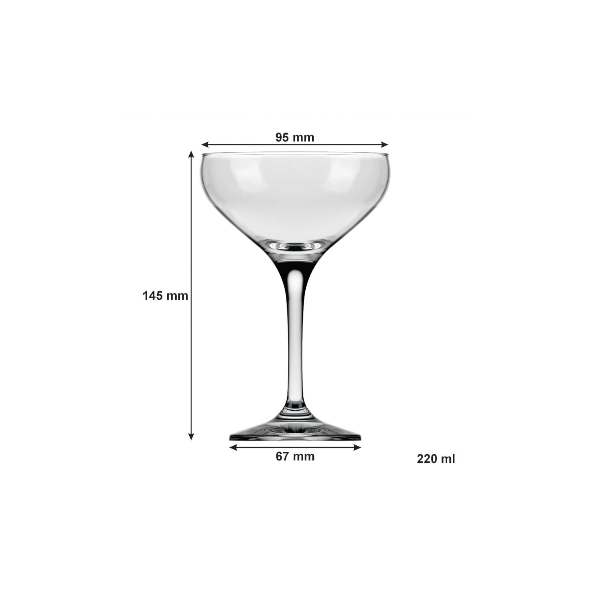 Nadir Mistic Glass Tumbler 220ml  Stemmed Champagne