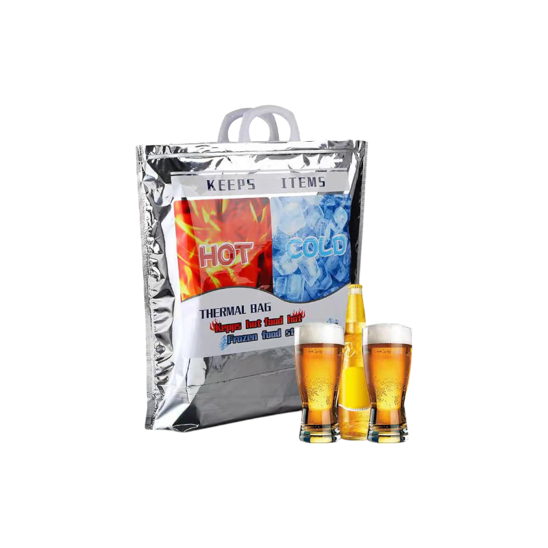 Thermal Food Insulation Carry Bag Hot & Cold Aluminium Foil 32x35cm