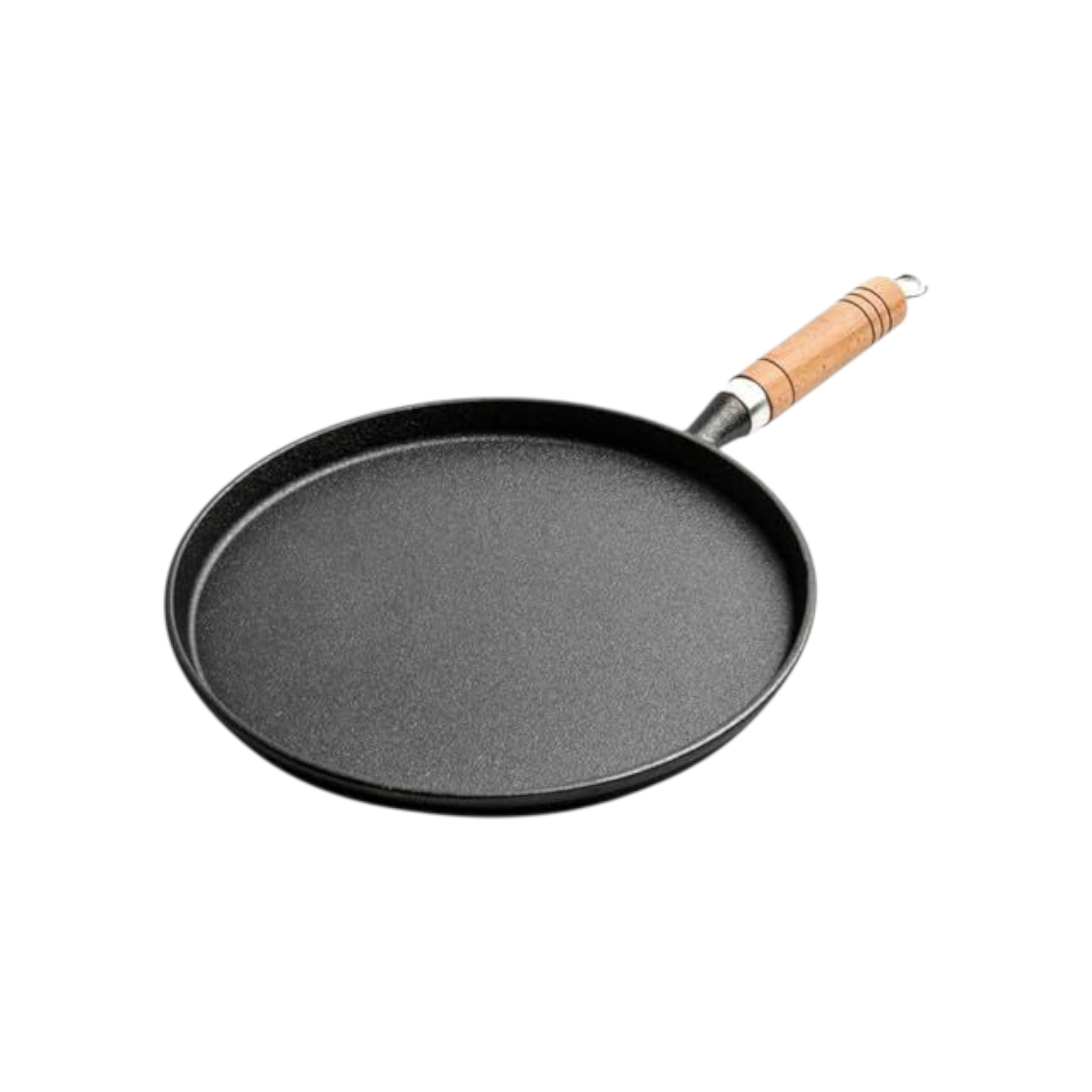Totai Cast Iron Roti/Pizza Pan with Wooden Handle 23cm
