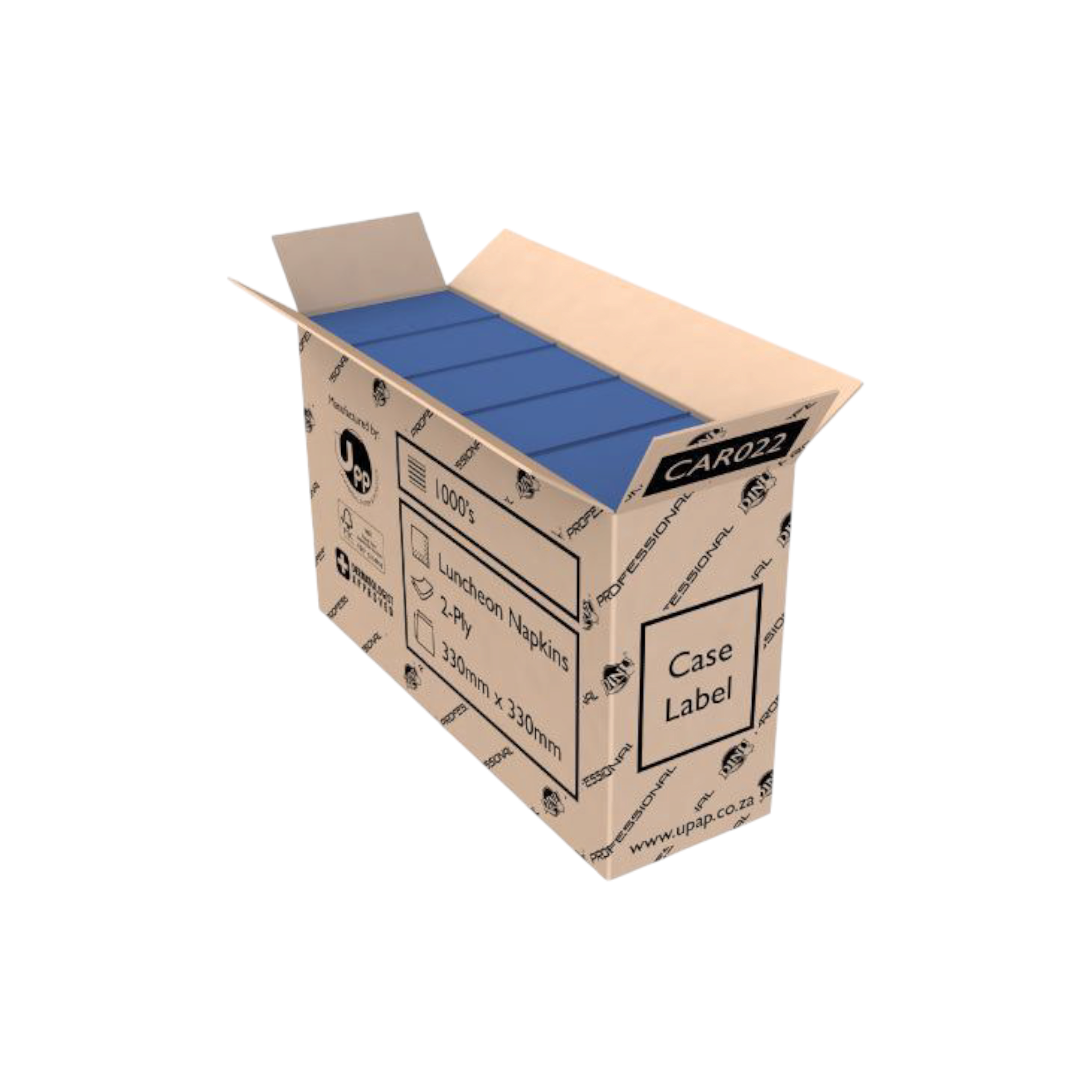 Dinu Professional Napkin Serviettes Square 2ply 330x33xmm  1000s