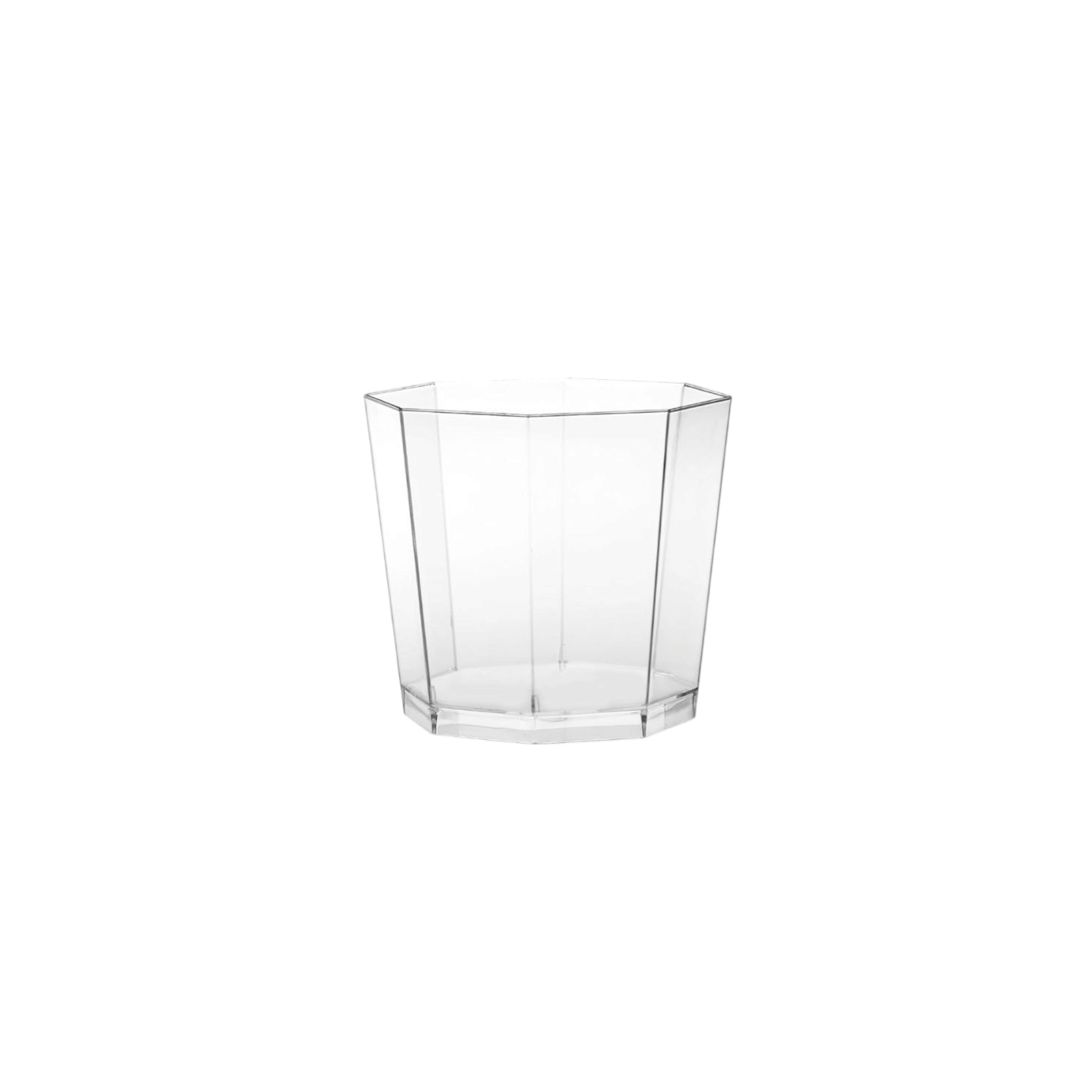 Acrylic Plastic Octagon-Shaped Reusable Dessert Cups 160ml 7.2x6.5cm 10pack