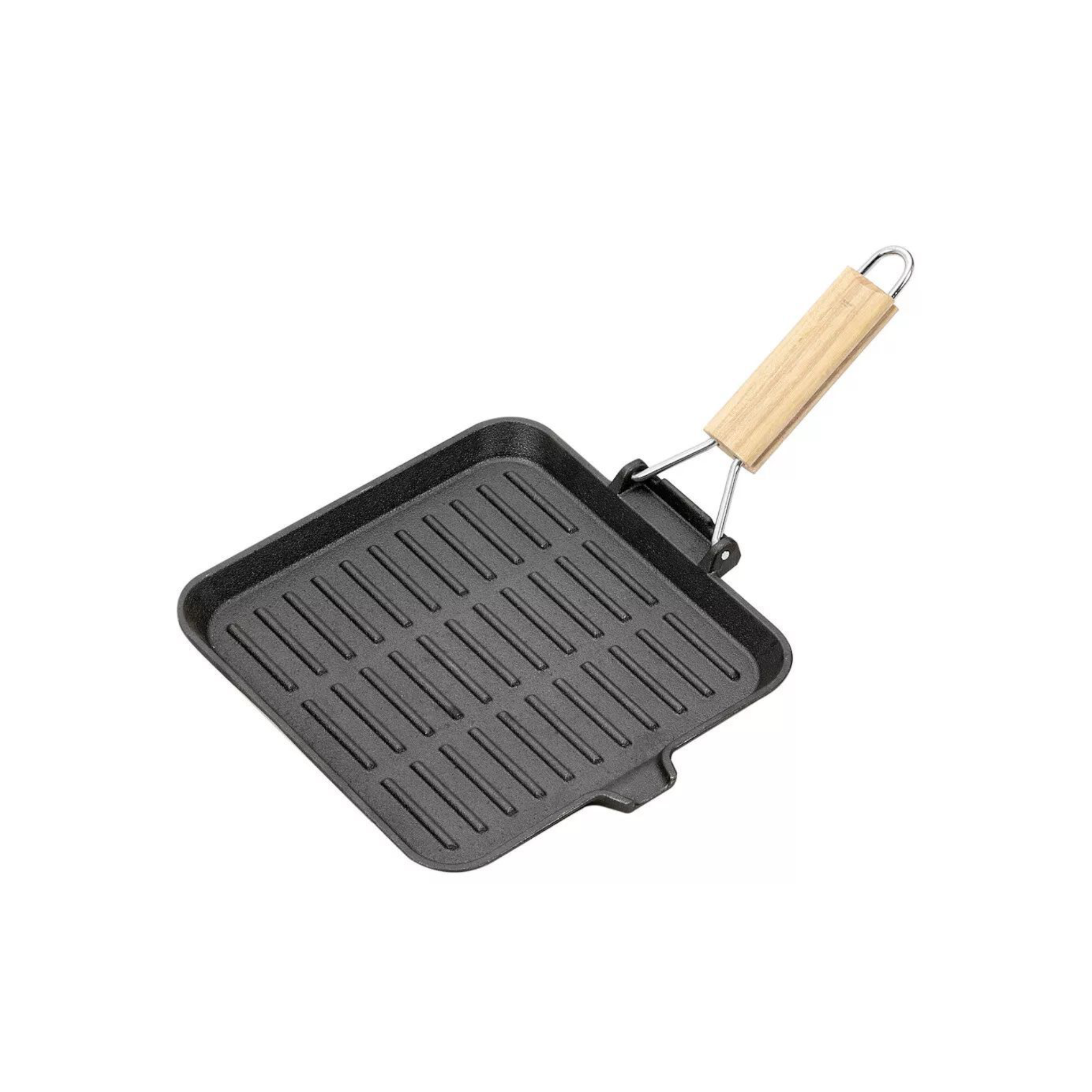 Totai Cast Iron Portable Folding Handle Pan 22x22cm
