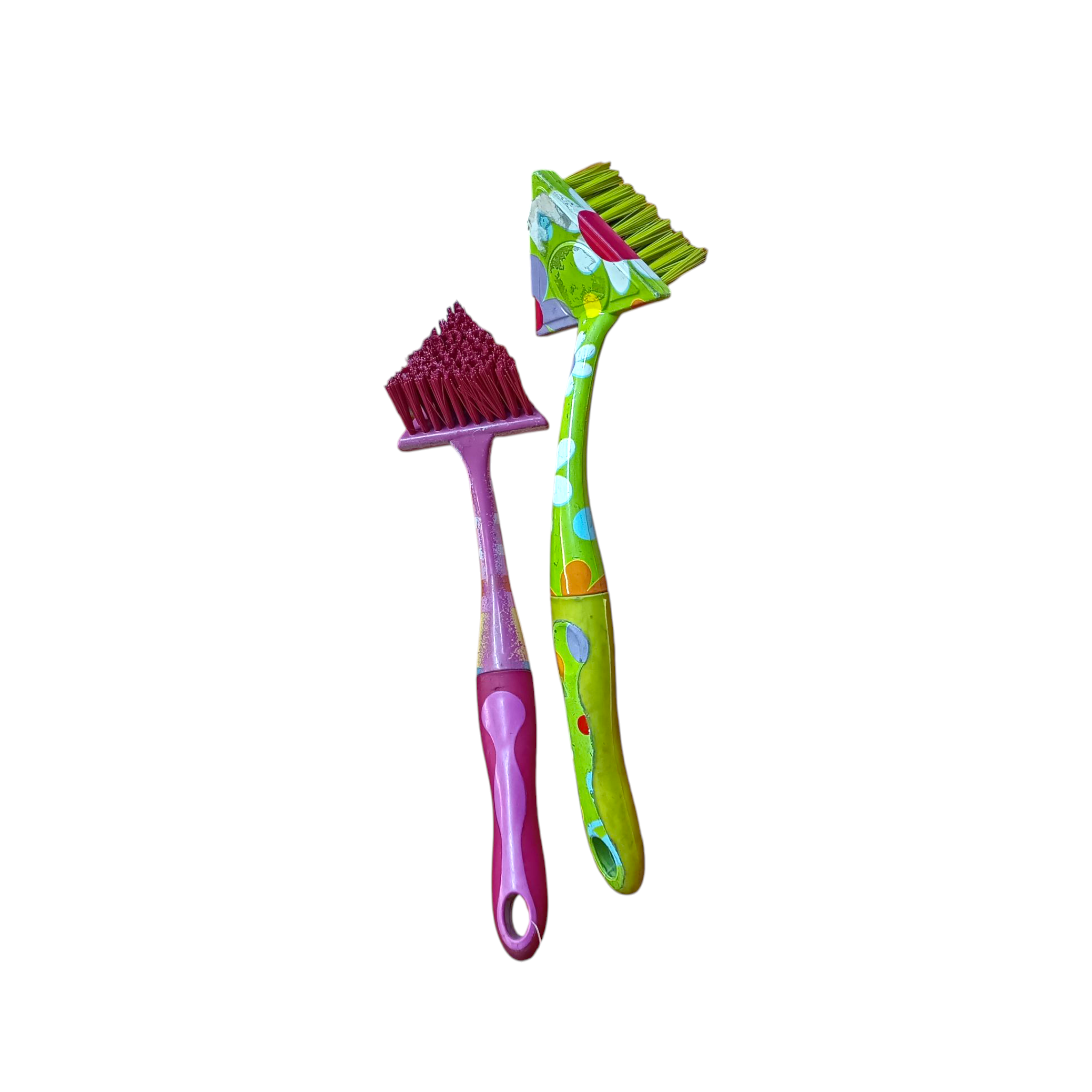 Kitchen Dish Scrubber with Silicone Hand Grip