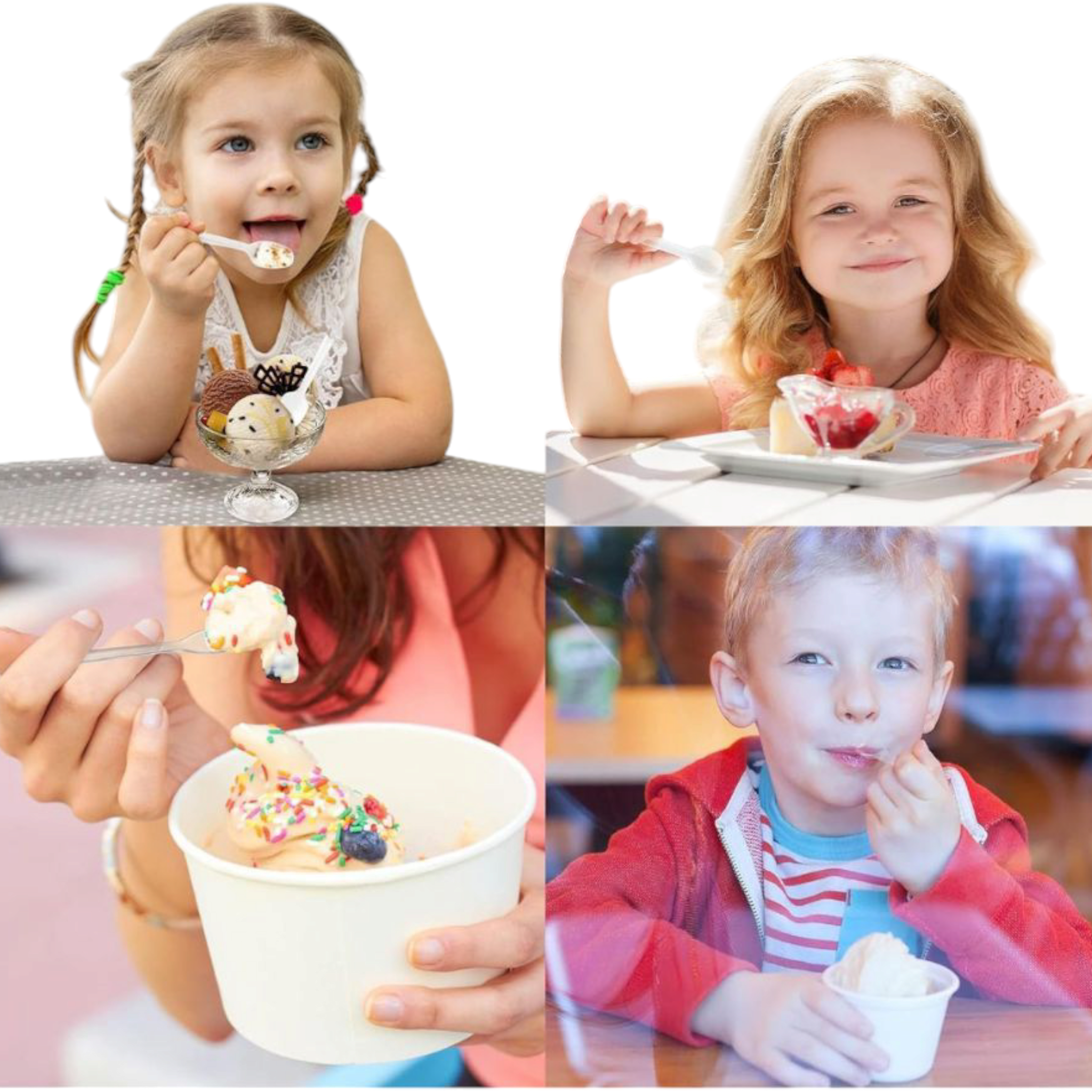 Acrylic Dessert Spoons Clear 9.5x2cm 100pack