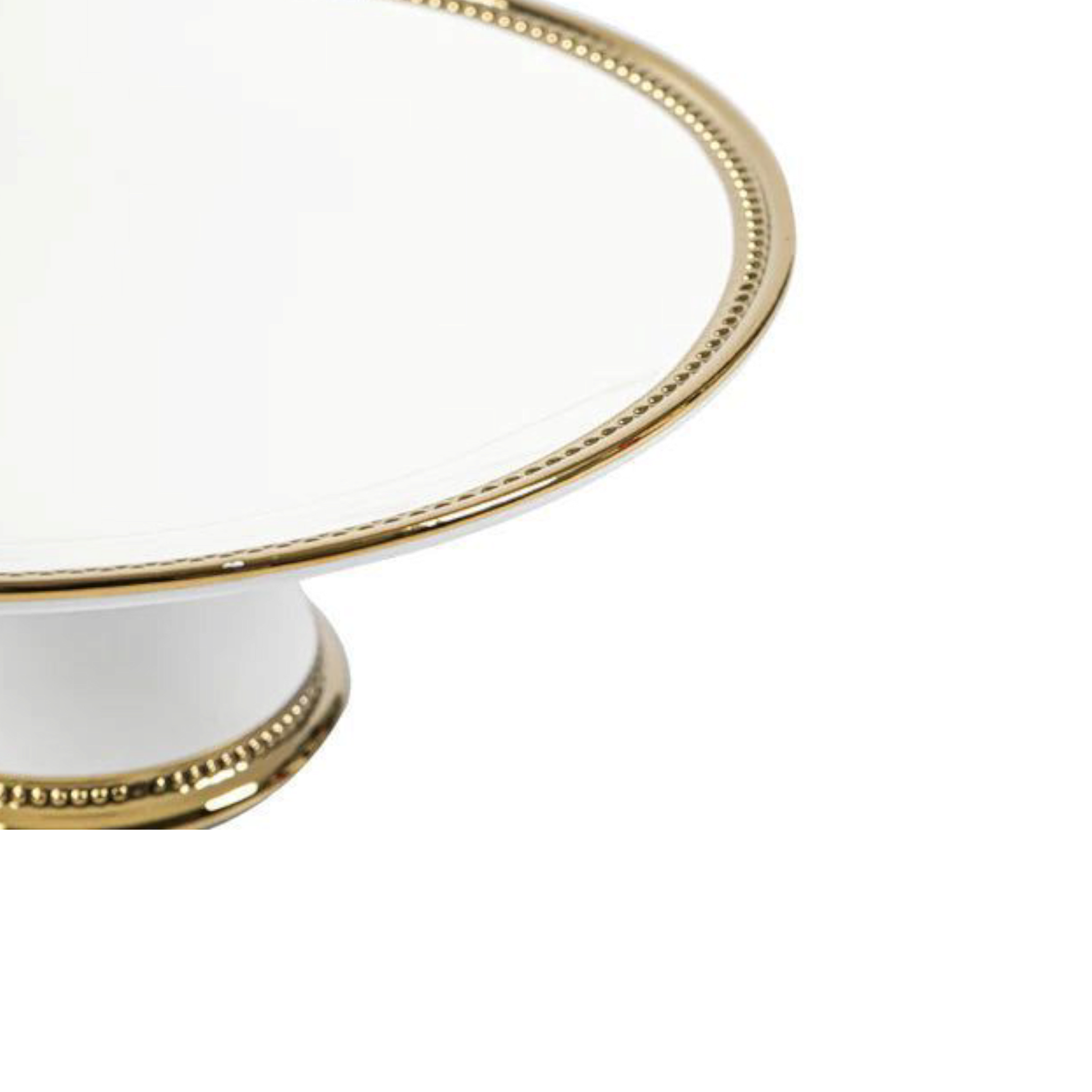 Cake Stand Round 11.8 Inch Gold Lining