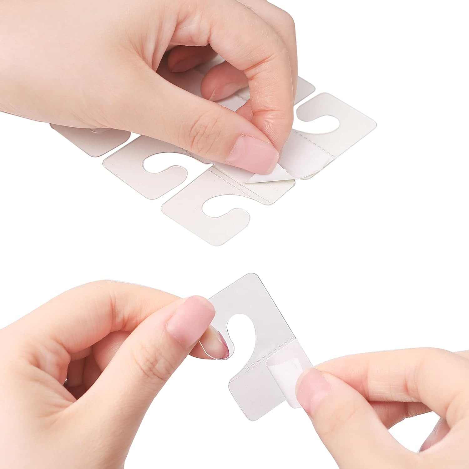 Supermarket Grocery Store PVC Plastic Hang Tabs Hooks 3.7x5cm