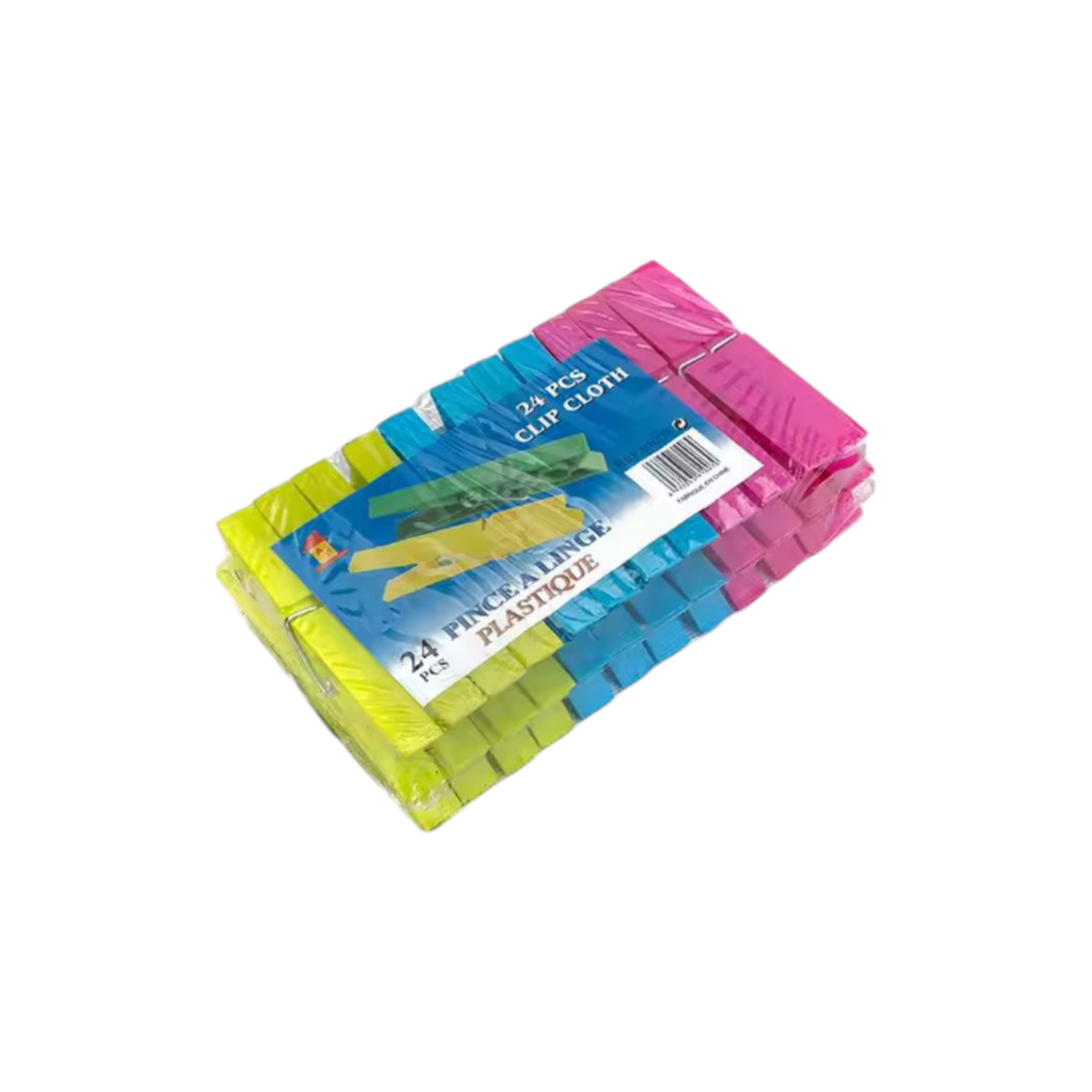 Fashionable Plastic Laundry Pegs 24pc H/hold 06065 Gii