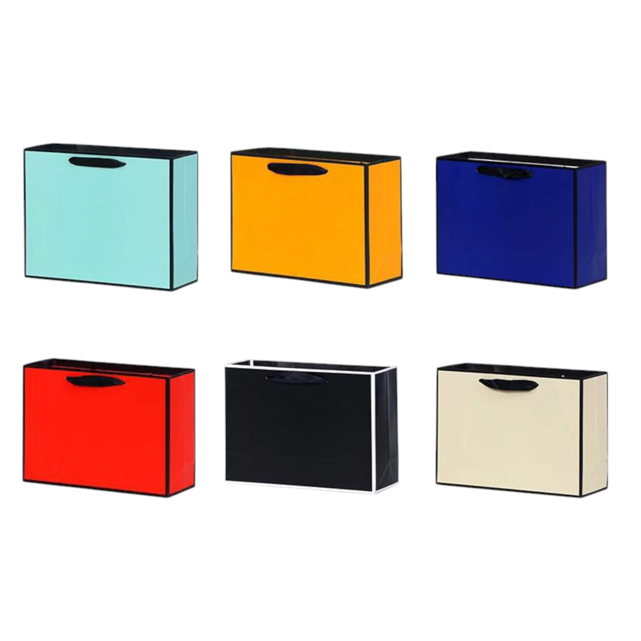 Gift Boutique Shopping Paper Bag With Black Border lines