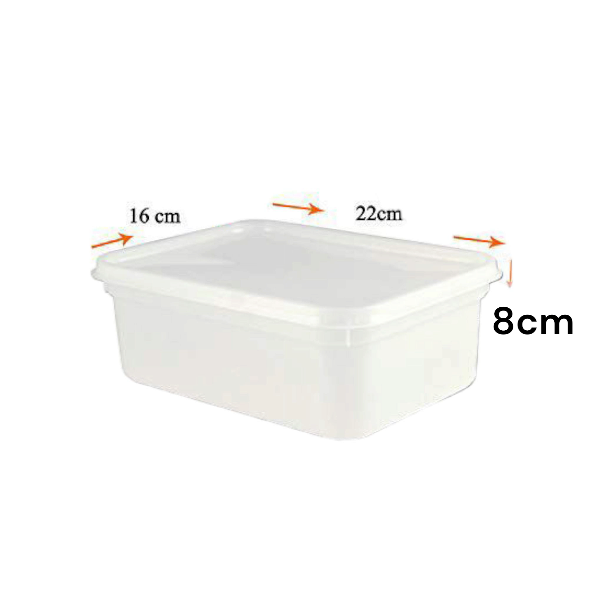 2L Ice Cream Tub Frosted Container White 5pack