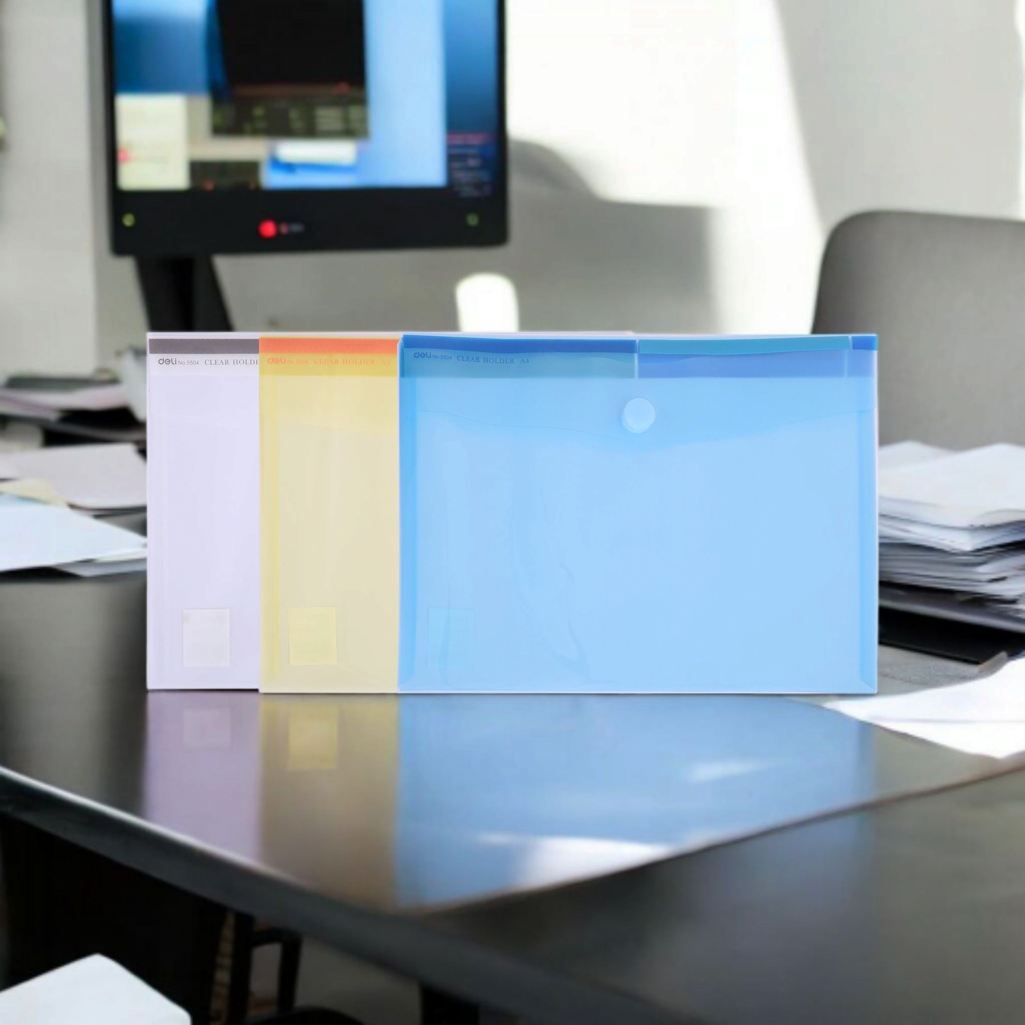 Deli PVC Carry Folder A4