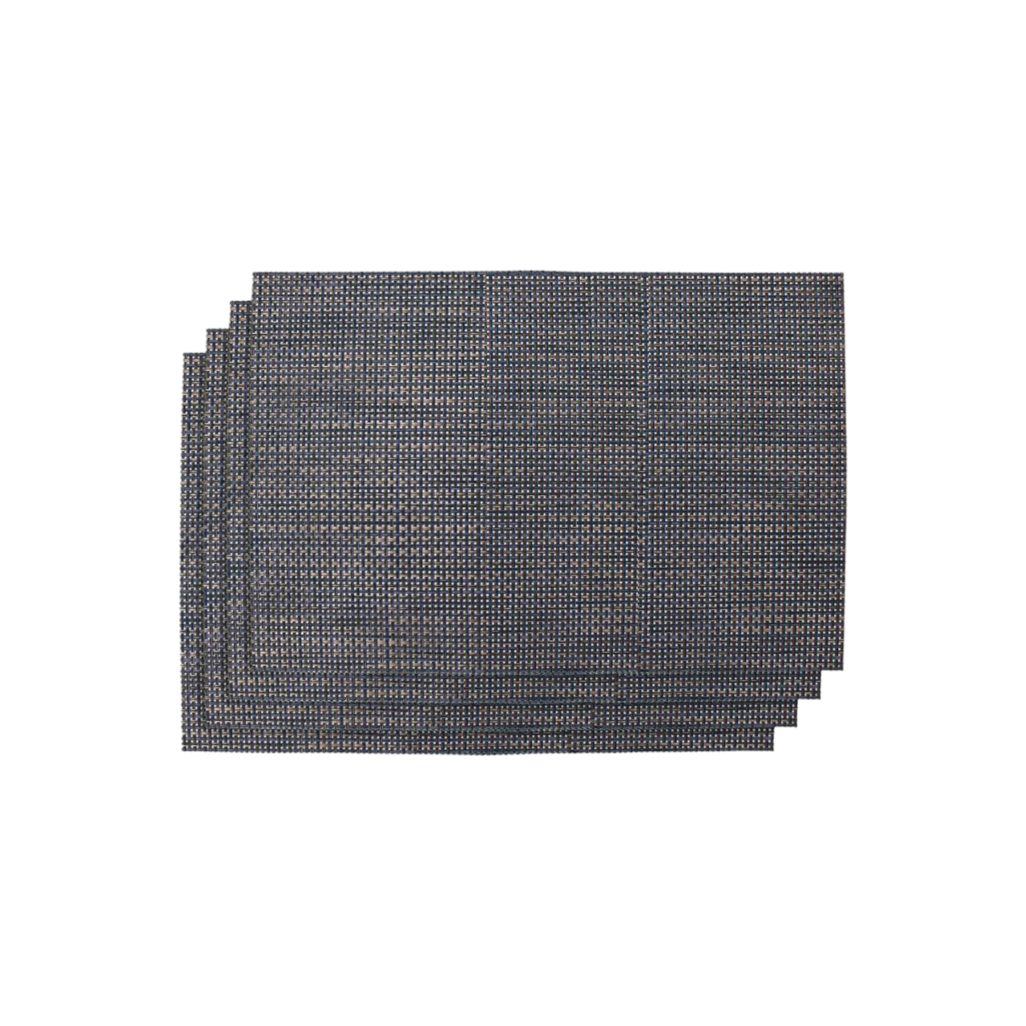 Regent Place Mats Woven Blue/Grey PVC 4pack