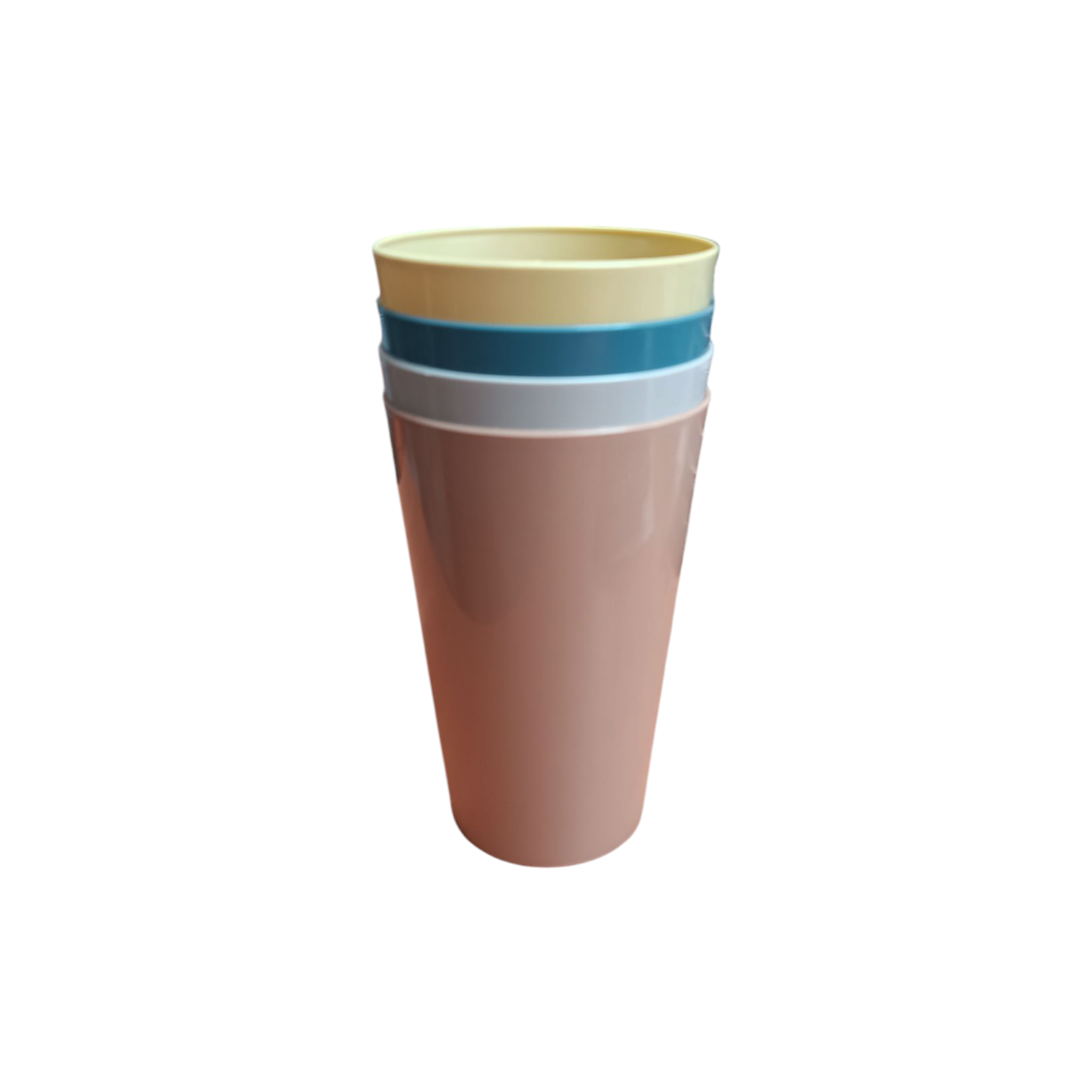 Pastel Picnic Plastic Tumbler Cups 8x12.5cm 4pc Set 290ml