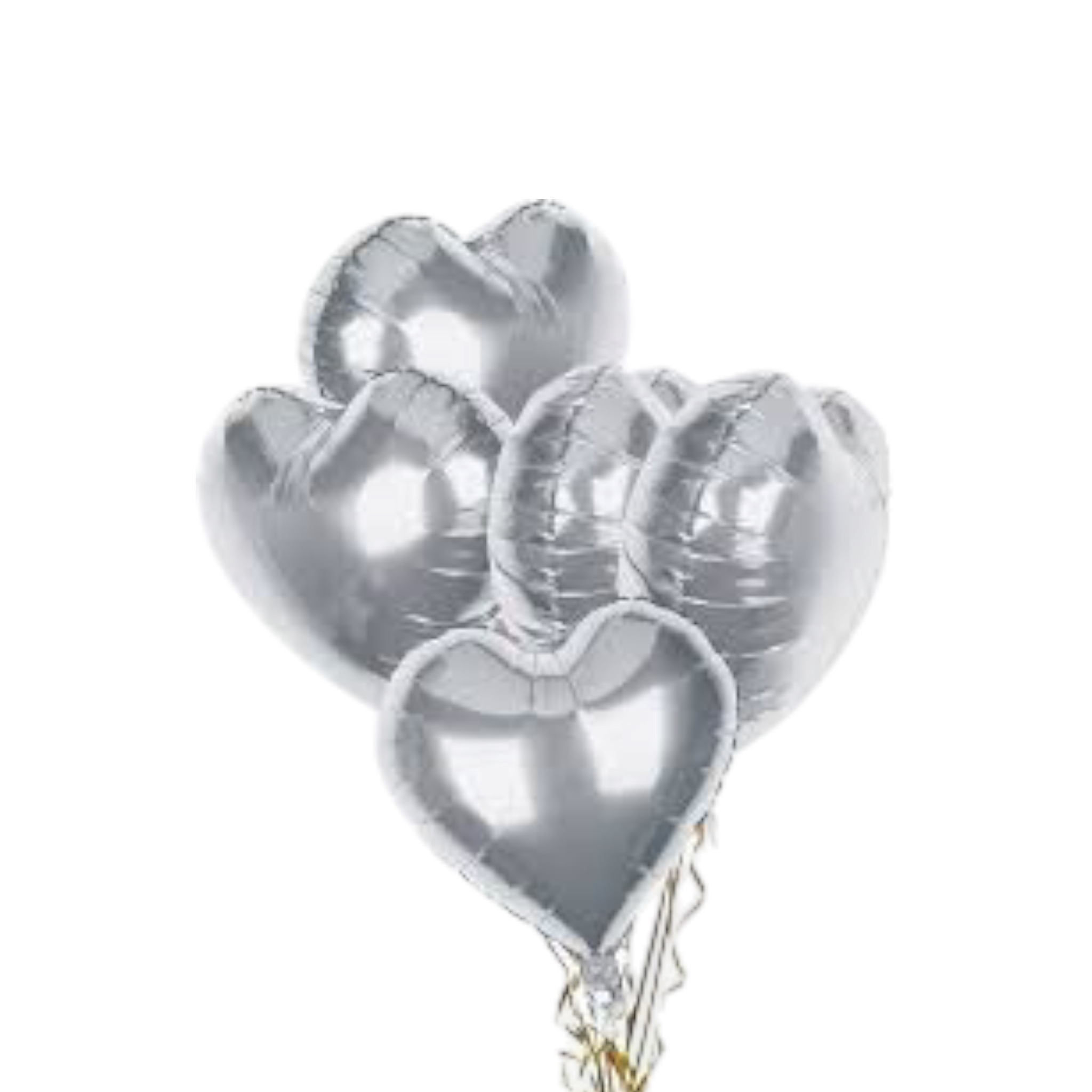 Foil Balloon Heart Shape 18Inch Solid Colour 45cm 5pc Set