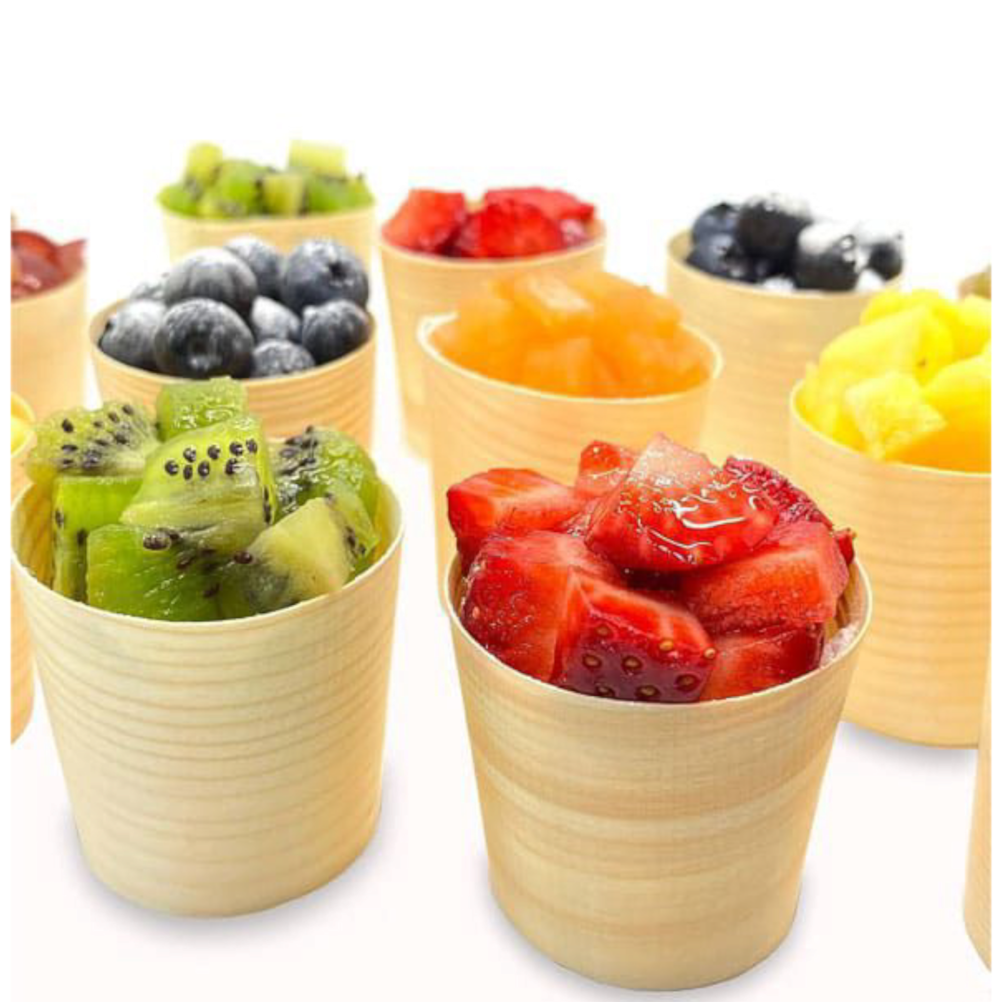Bamboo Serving Cups 60x60mm 20pcs