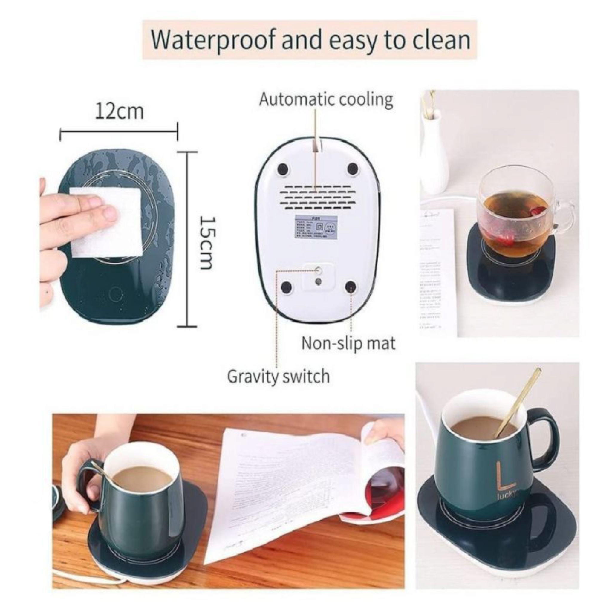 Smart Ceramic Thermostatic Coffee with lid and Spoon Gift Set Dad