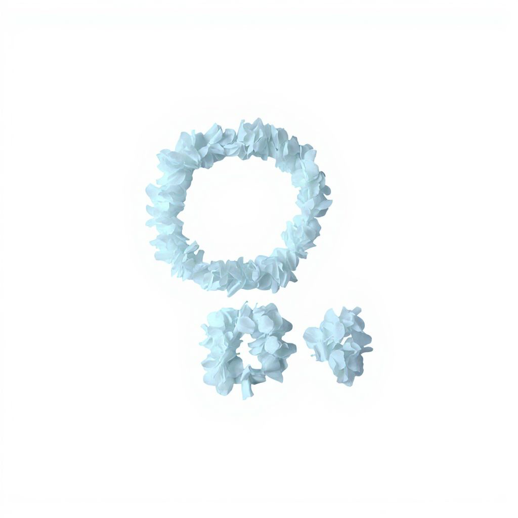 Hawaiian Pastel Flower Lei Set Assorted