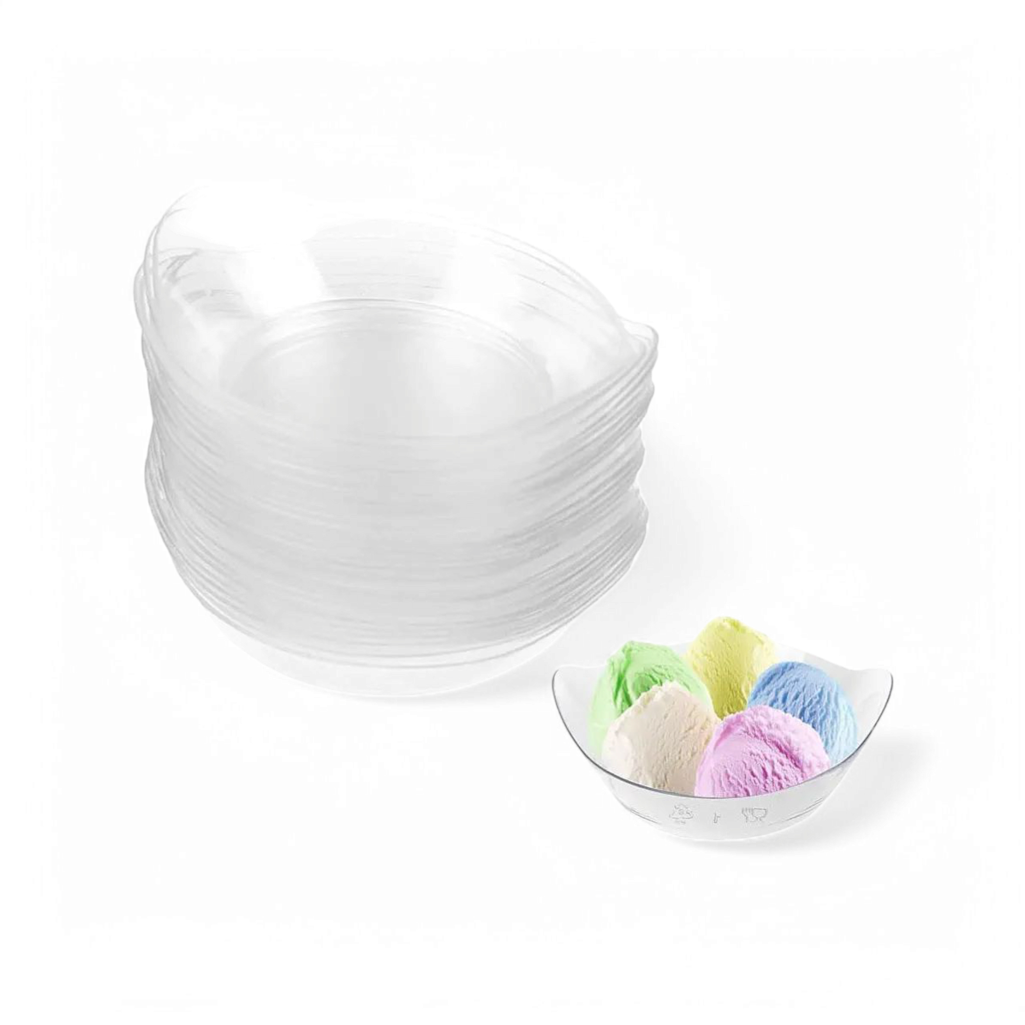 Acrylic Oval Shaped Reusable Dessert Cup 8x5x2cm 10pack