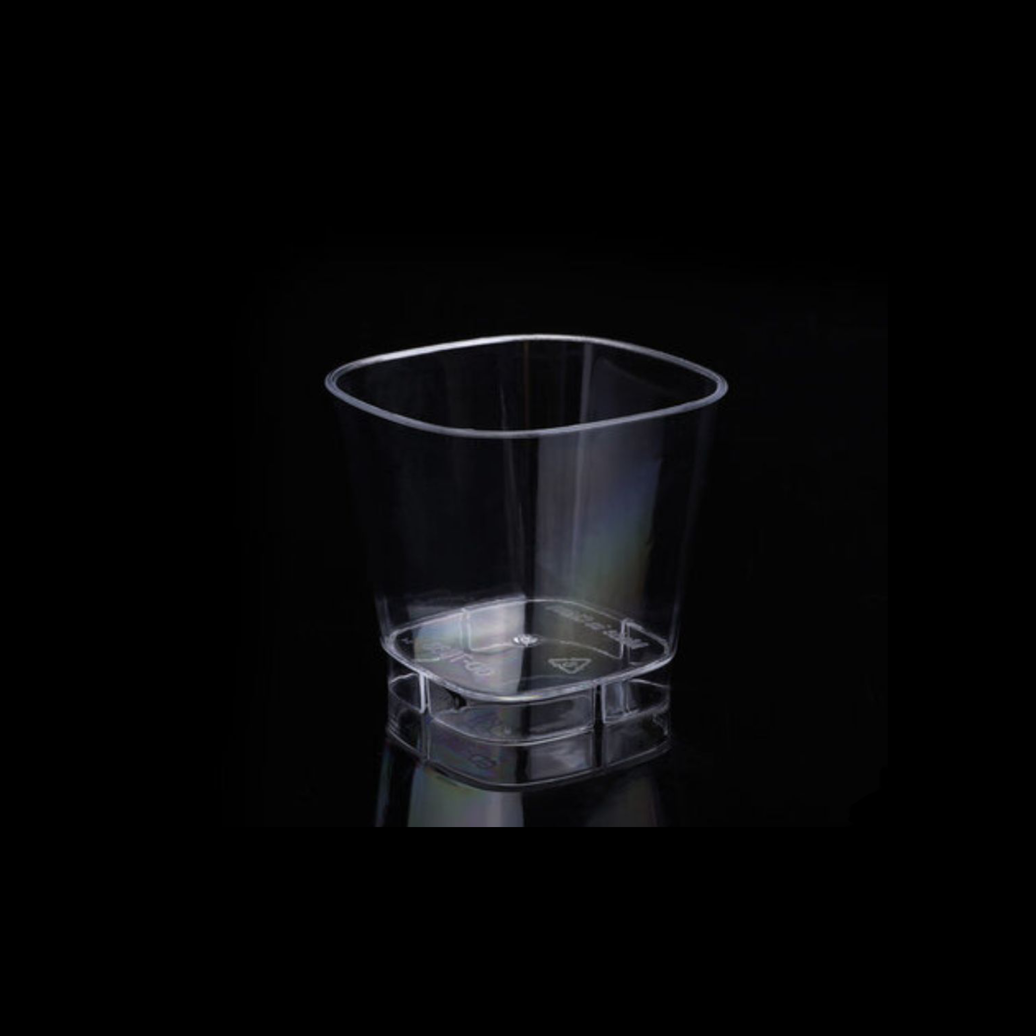 Acrylic Plastic Square-Bottomed Reusable Dessert Cups 150ml 6.5x7cm 10pack