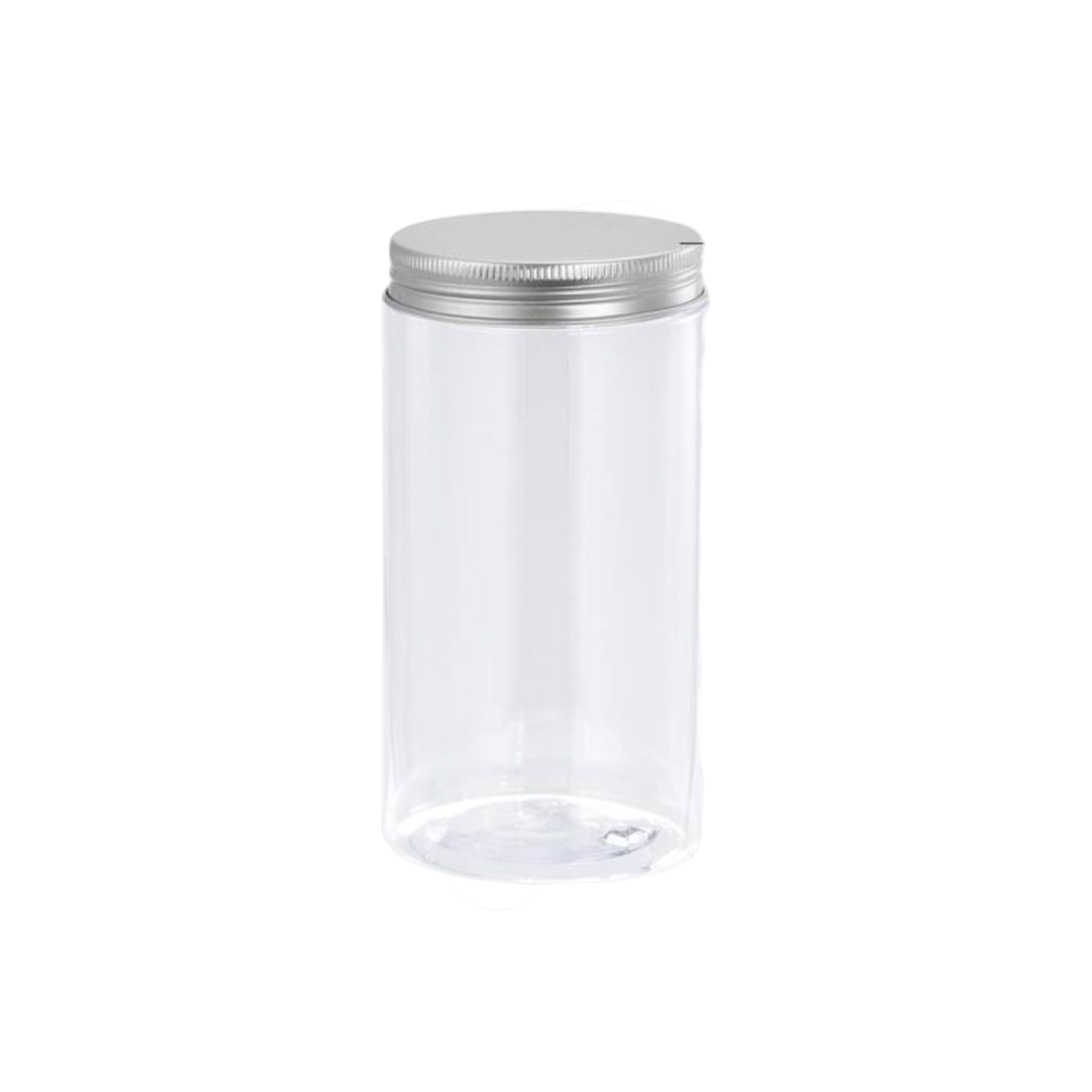 PET Plastic Jar with Aluminium Screw on Lid