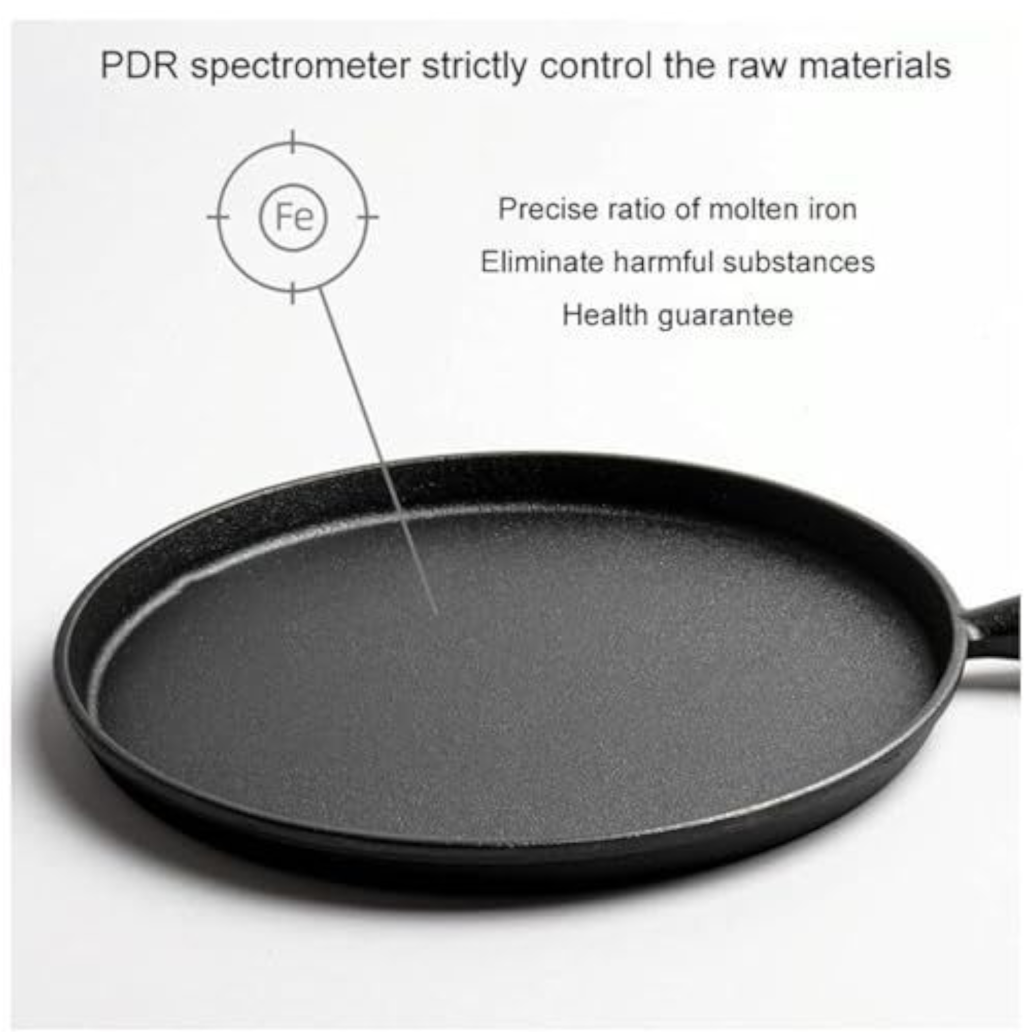 Totai Cast Iron Roti/Pizza Pan with Wooden Handle 23cm