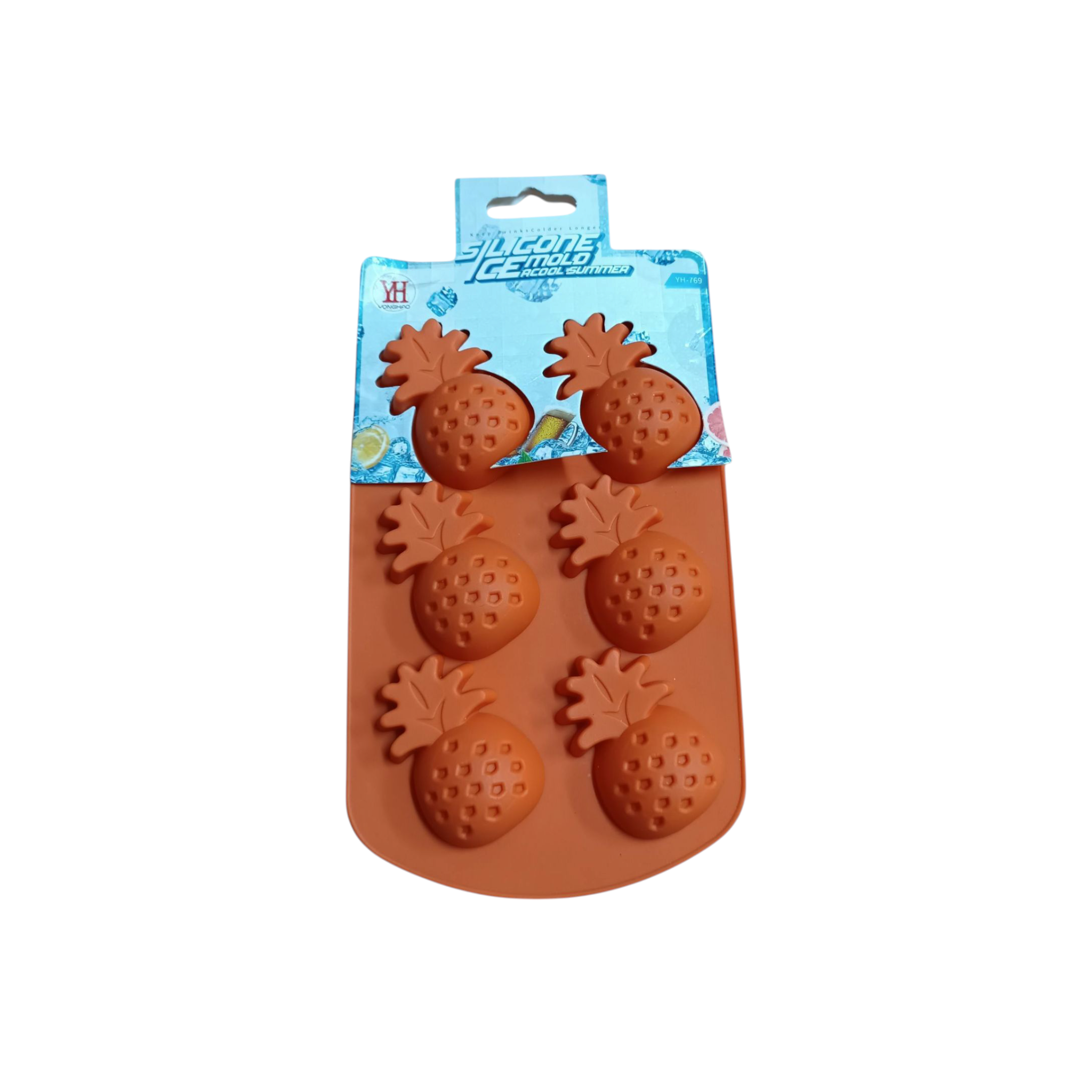 Silicone Ice Tray Pineapple Mould 6-Cavity