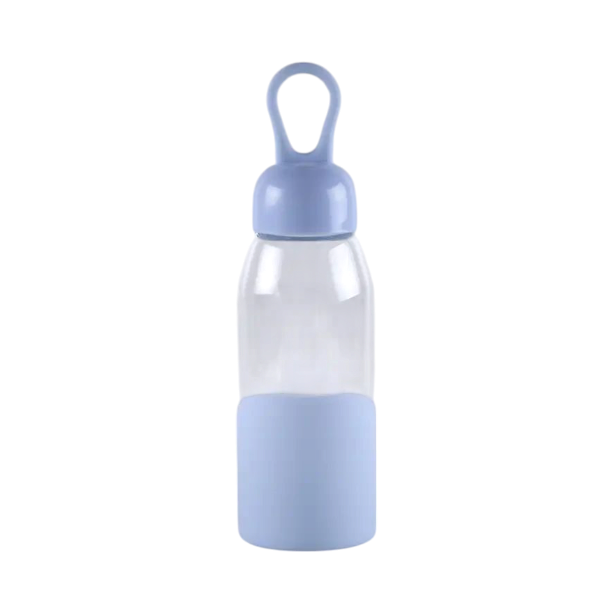 Glass Water Bottle with Handy Lid & Silicone Sleeve 360ml