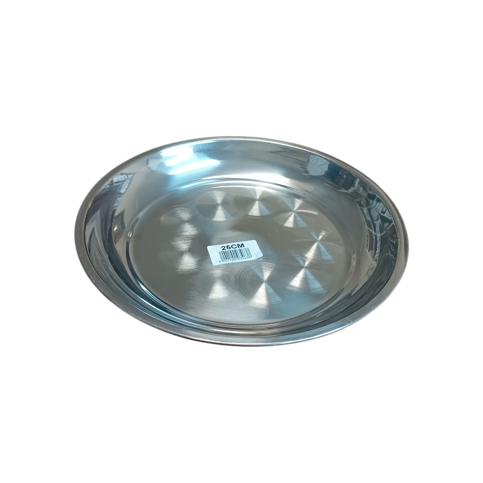 Dinner Plate 25cm Stainless Steel - Cafeteria Feeding Plate