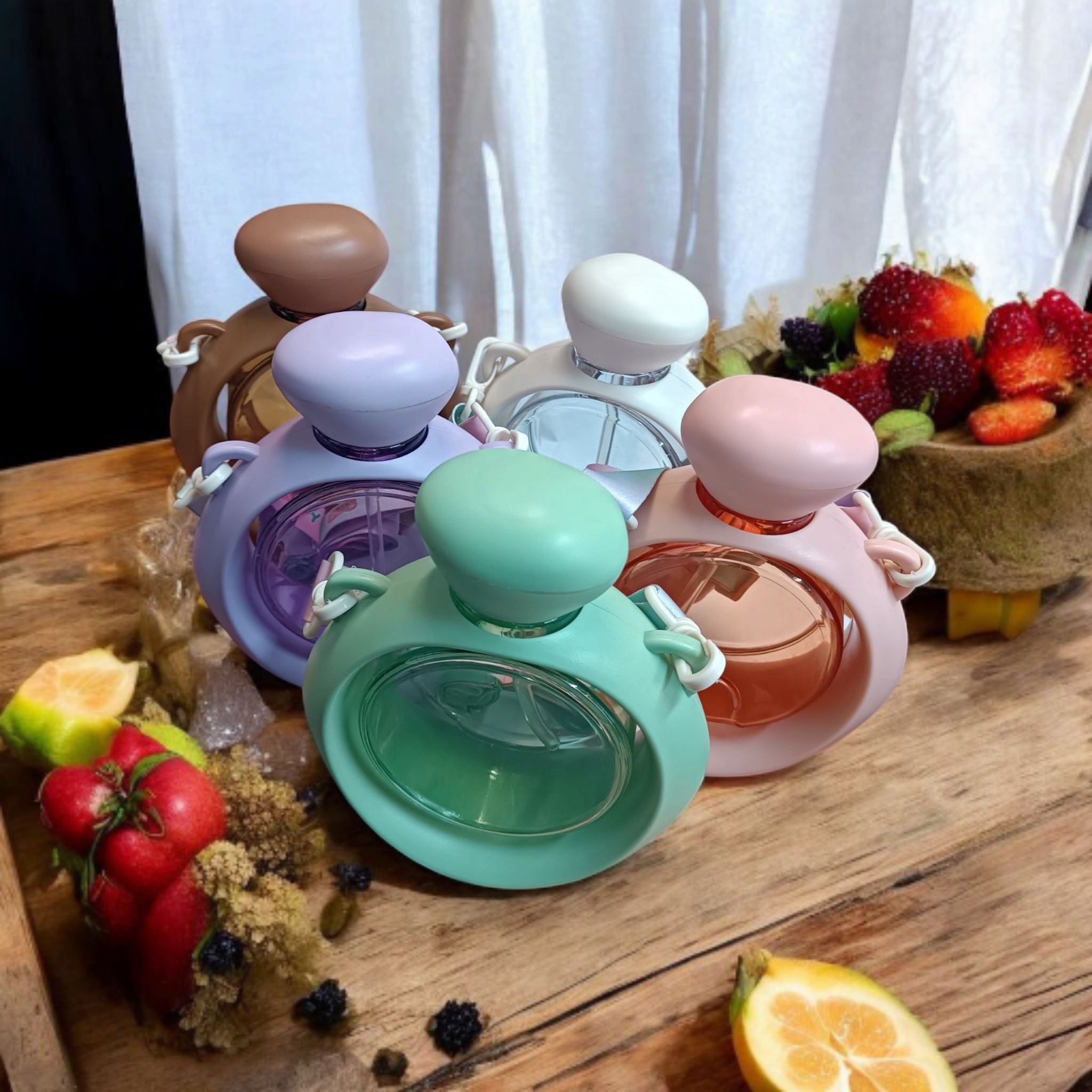 Transparent Round belly Perfume-Like Sports Water Bottle