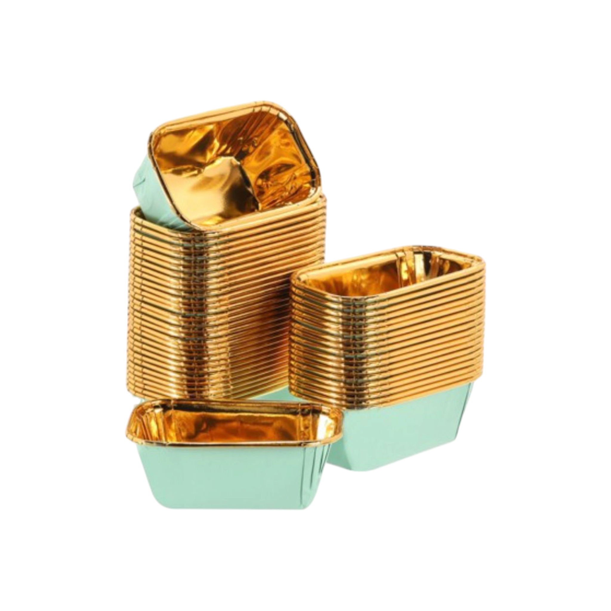 Disposable Rectangular Cupcake Muffin Liner 11.4x6.5x4cm - Aluminium Cake Mould