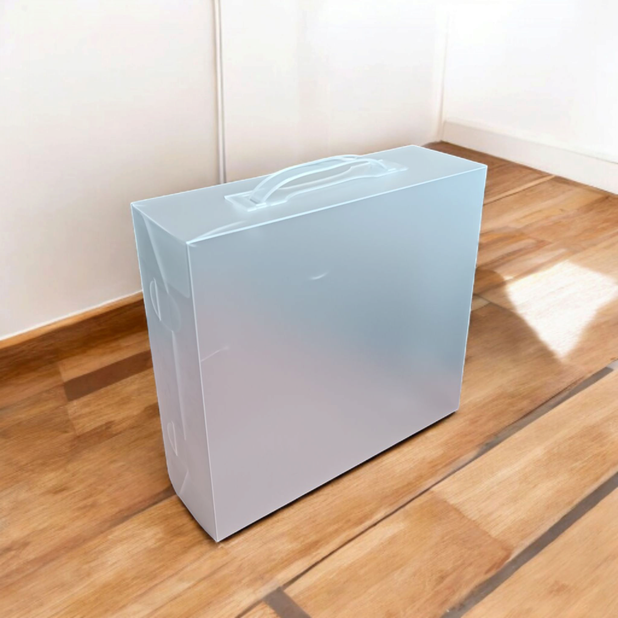 PVC Gift Box Bag with Suitcase Handle - Storage Space Saver