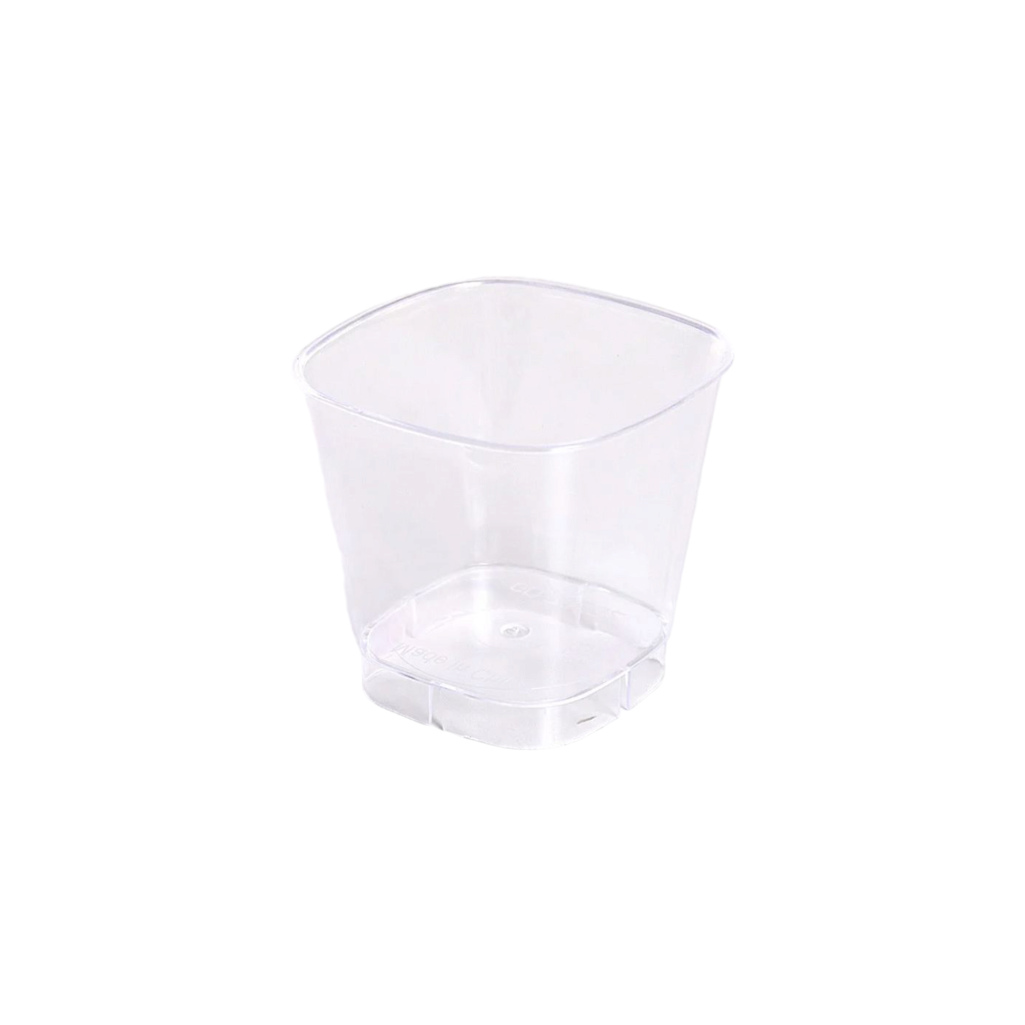 Acrylic Plastic Square-Bottomed Reusable Dessert Cups 150ml 6.5x7cm 10pack