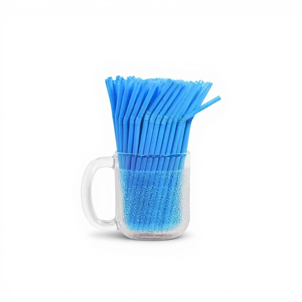 Flexible Bendy Straws Plastic 5mm 100pack